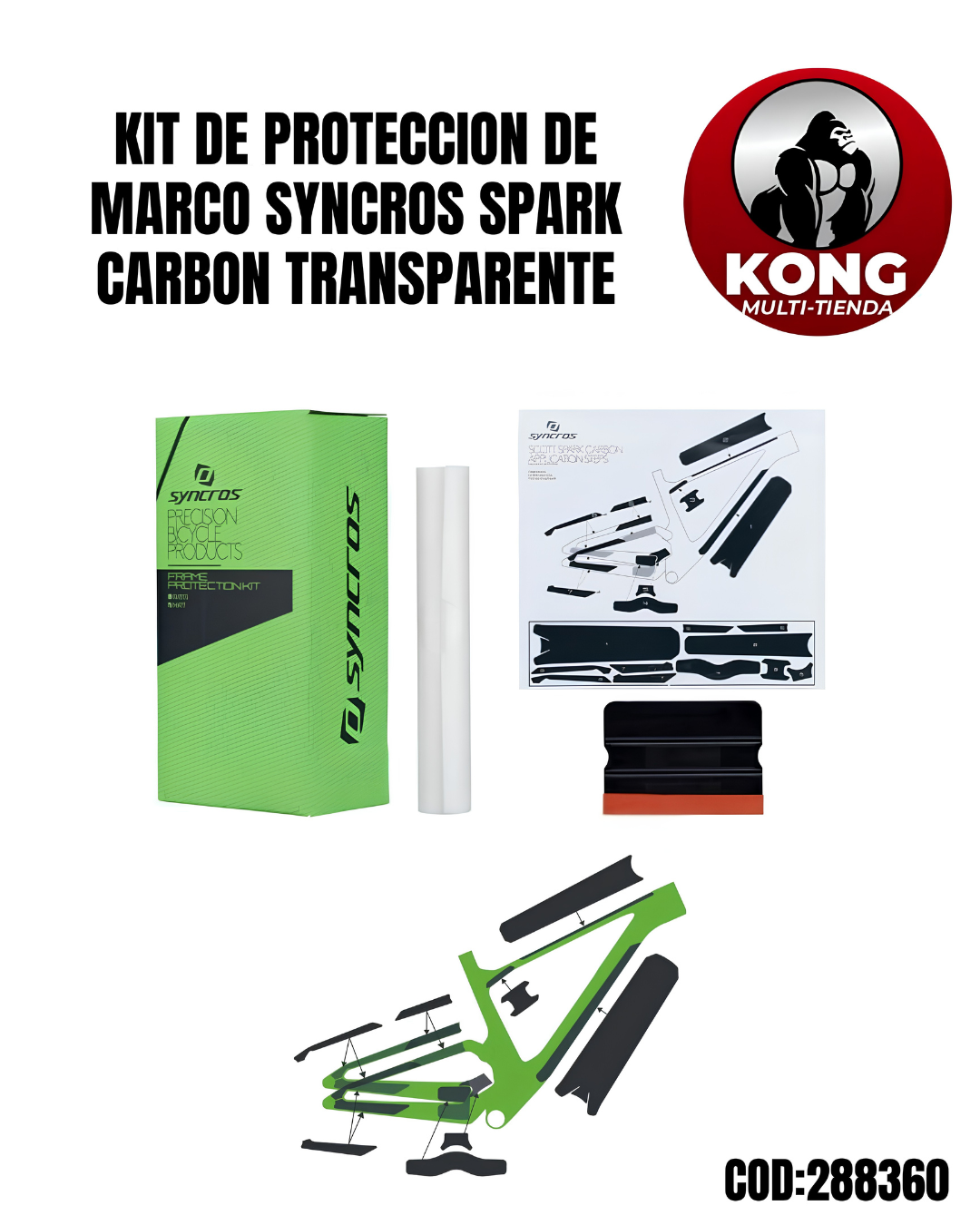 KIT DE PROTECTOR DE MARCO SYNCROS SPARK CARBON TRANSPAR - Imagen principal