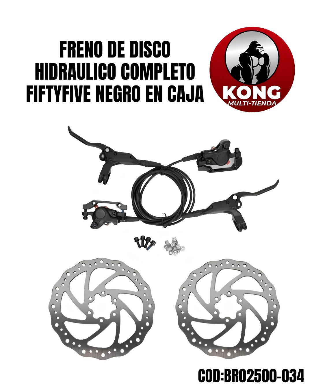 FRENO DISCO HIDRAULICO COMPLETO NEGRO EN CAJA SP (BF) - Imagen principal