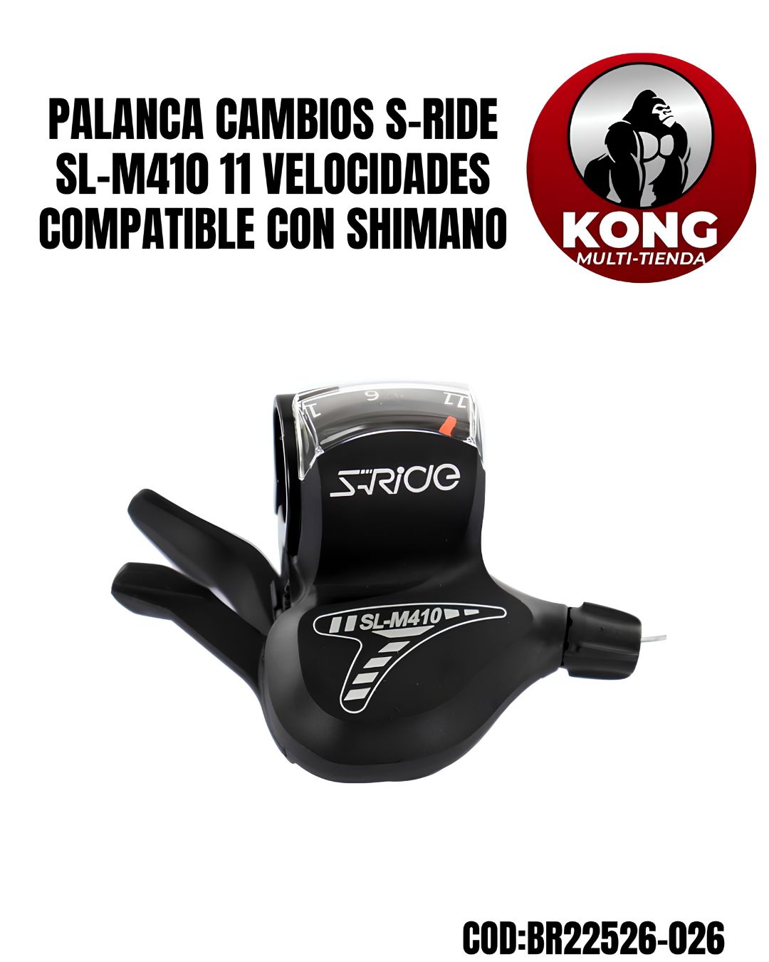 PALANCA CAMBIOS DERECHA S-RIDE SL-M410 11VEL COMPATIBLE CSHIMANO - Imagen principal