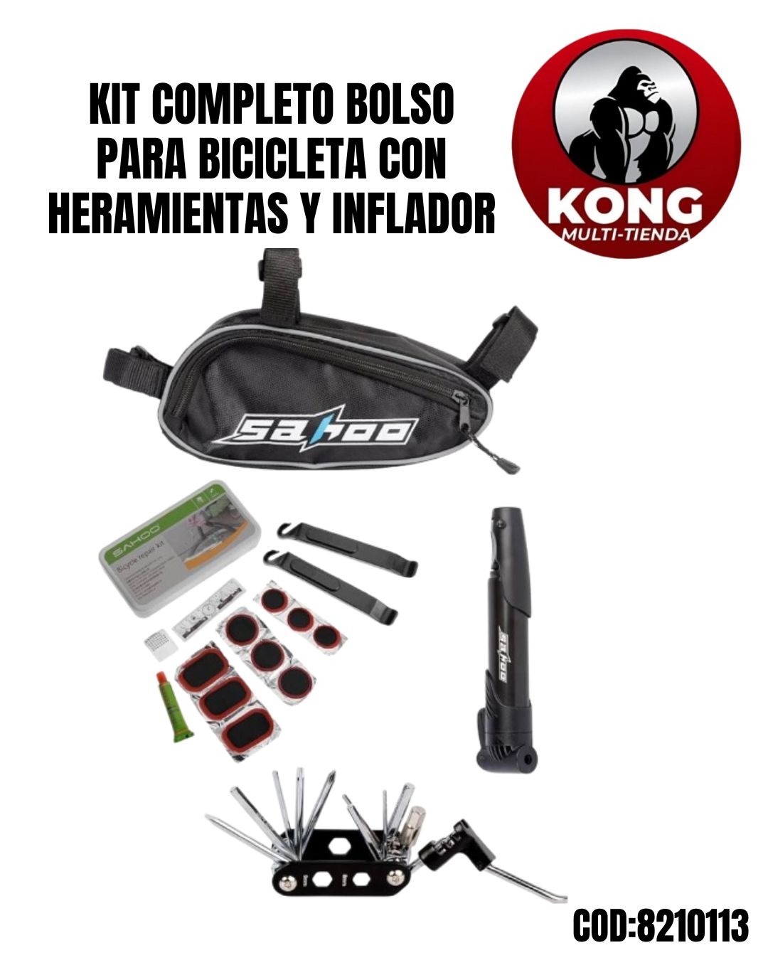 KITBOLSO PBICICLETA CHERAMIENTAS CINFLADOR - Imagen principal