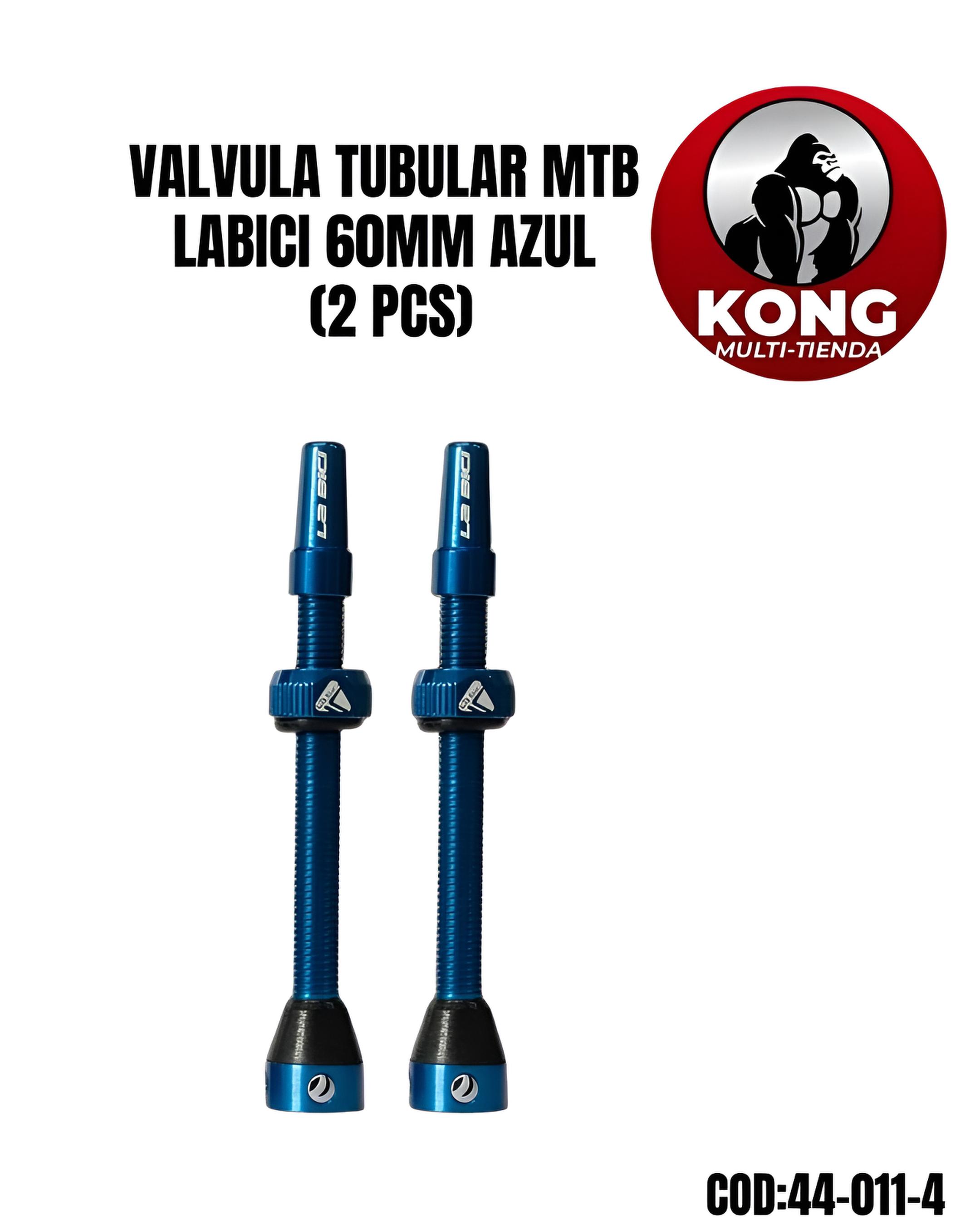 VALVULA TUBULAR (2 PCS) MTB LABICI 60MM AZUL - Imagen principal
