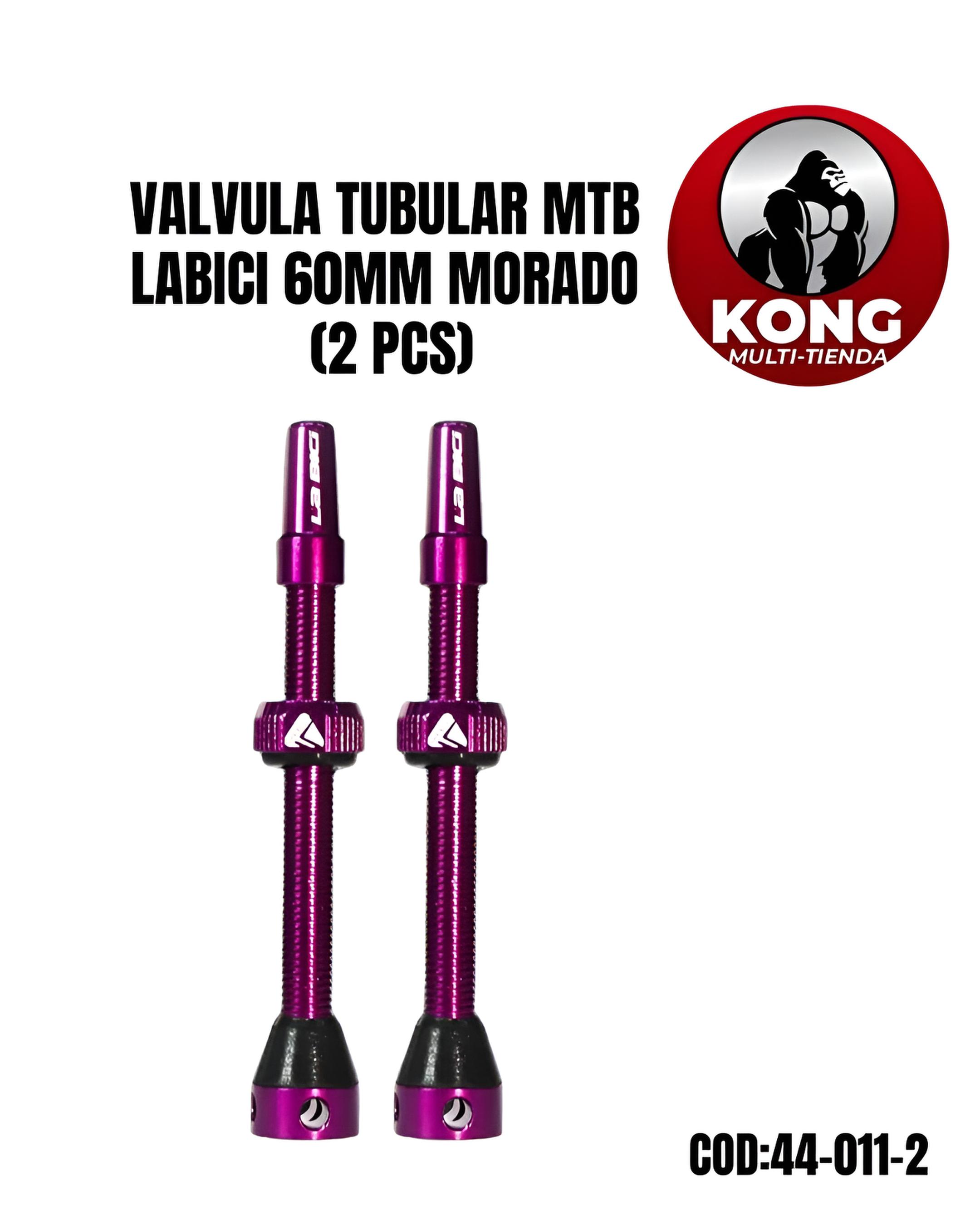 VALVULA TUBULAR (2 PCS) MTB LABICI 60MM MORADA - Imagen principal