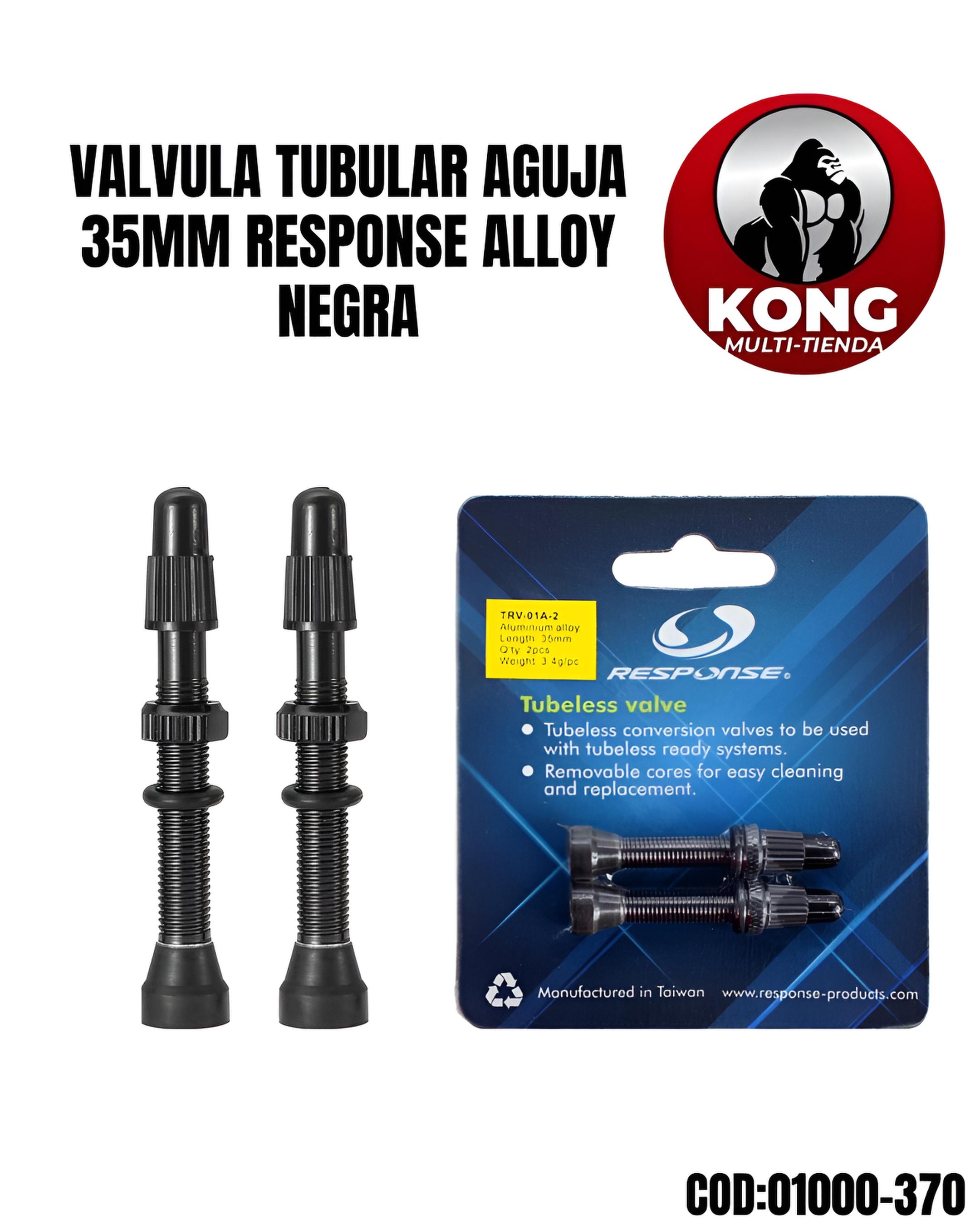 VALVULA TUBULAR AGUJA 35MM RESPONSE TR-01A-2 ALLOY NEGRA 2PCS - Imagen principal