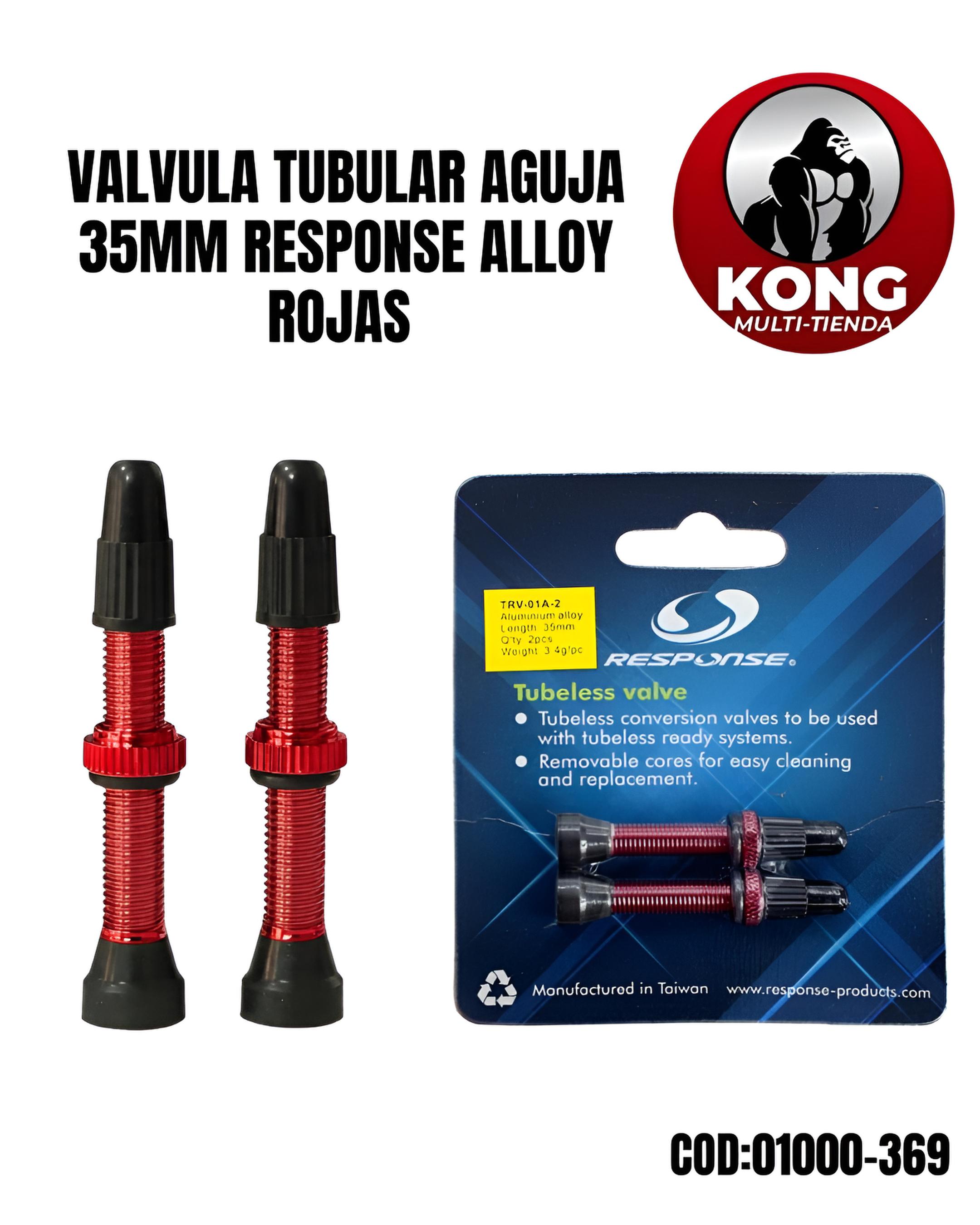 VALVULA TUBULAR AGUJA 35MM RESPONSE TRV-01A-S ALLOY ROJAS 2PCS - Imagen principal