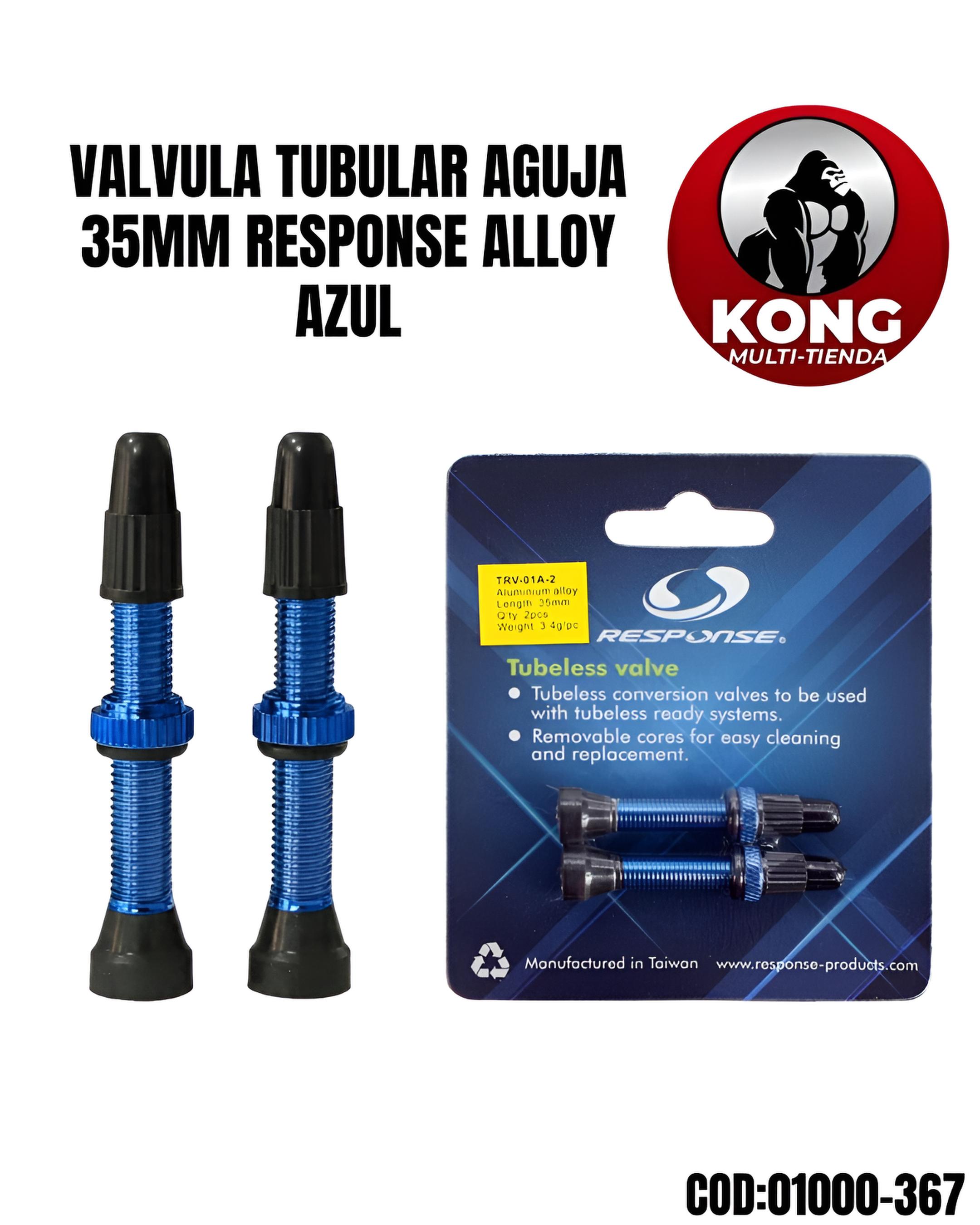 VALVULA TUBULAR AGUJA 35MM RESONSE TRV-01A-2 ALLOY AZUL 2PCS - Imagen principal