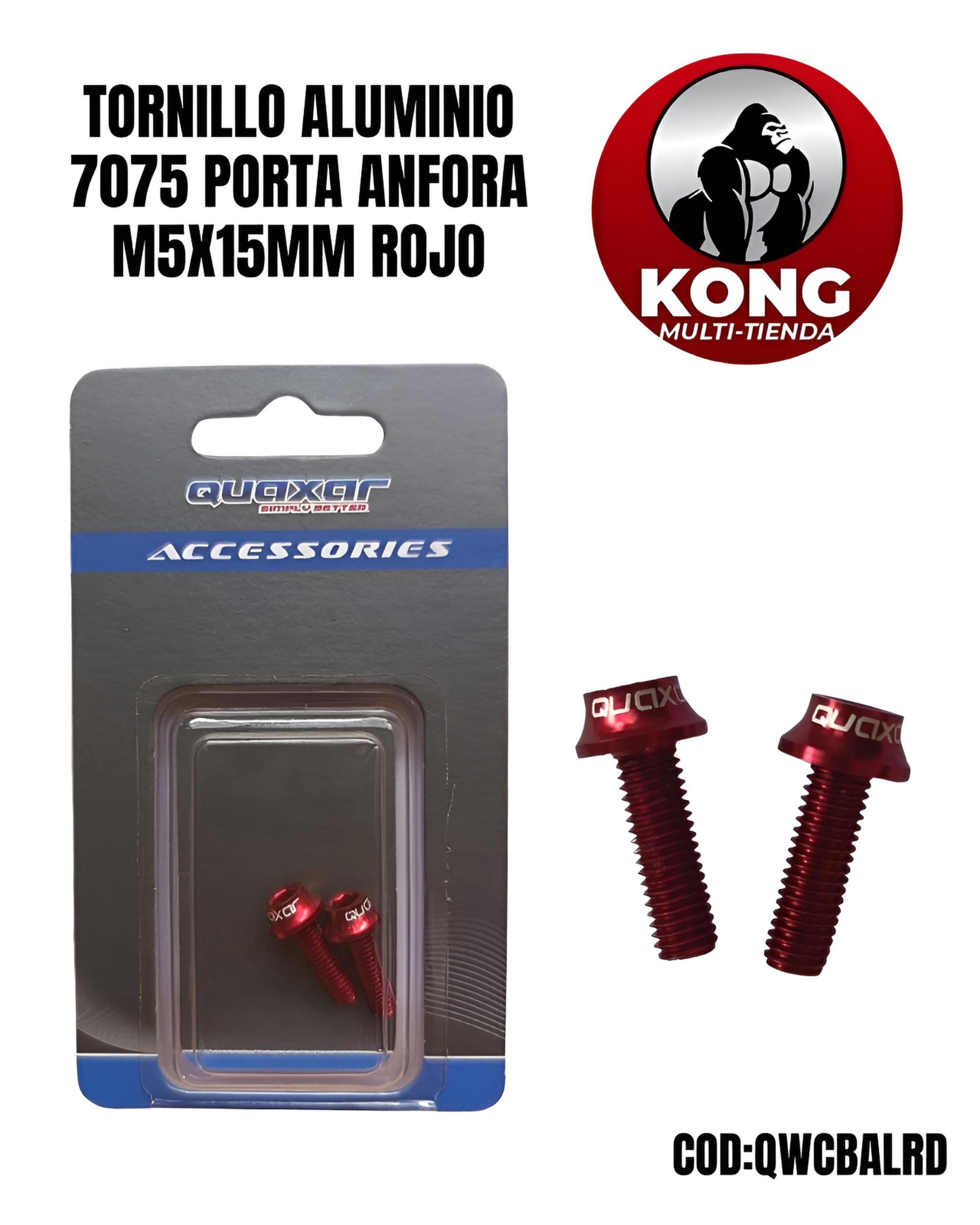 TRANILLO ALUMINIO 7075 PORTA ANFORA M5X15MM COLOR ROJO - Imagen principal