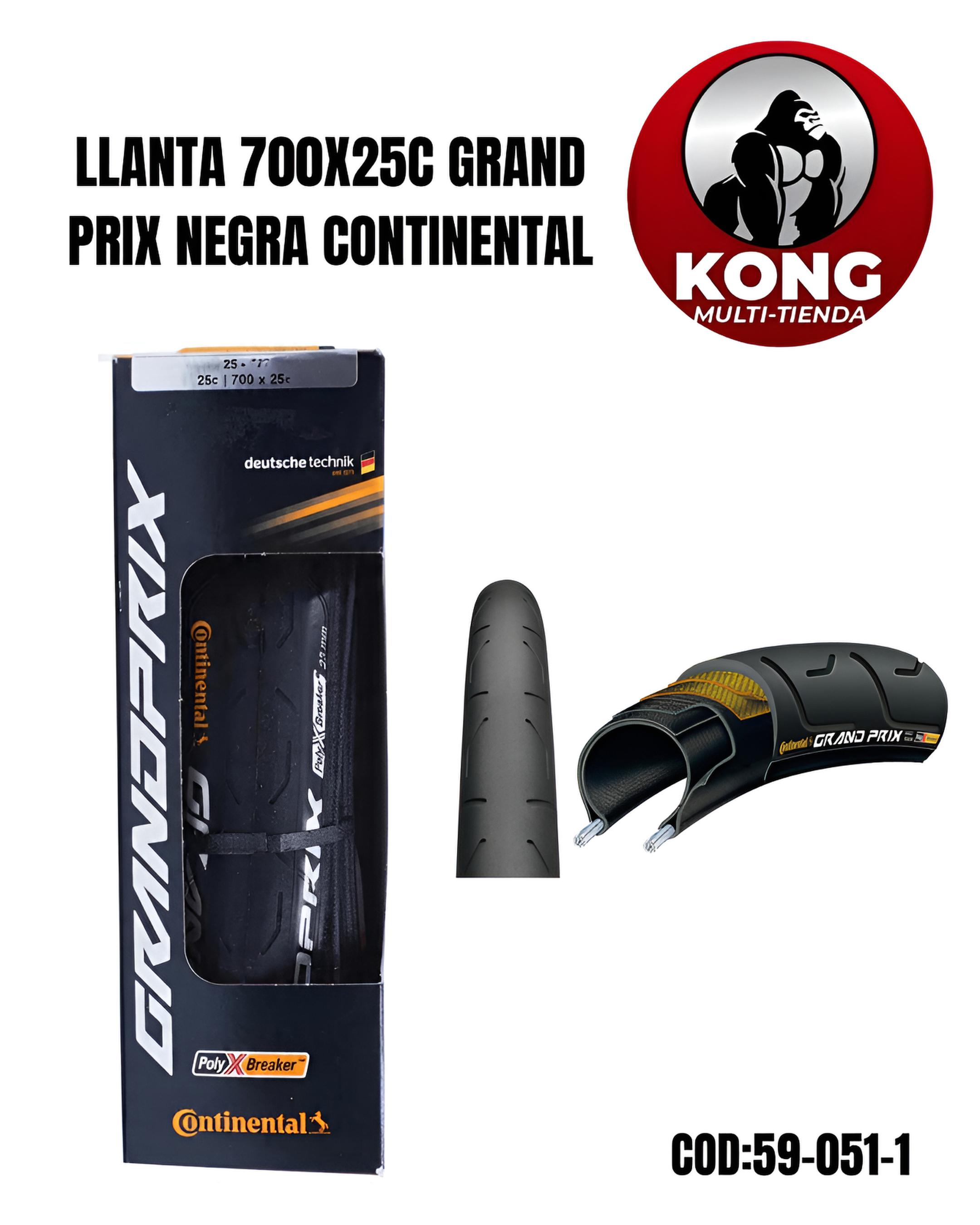 LLANTA 700X25C GRAND PRIX NEGRA CONTINENTAL - Imagen principal