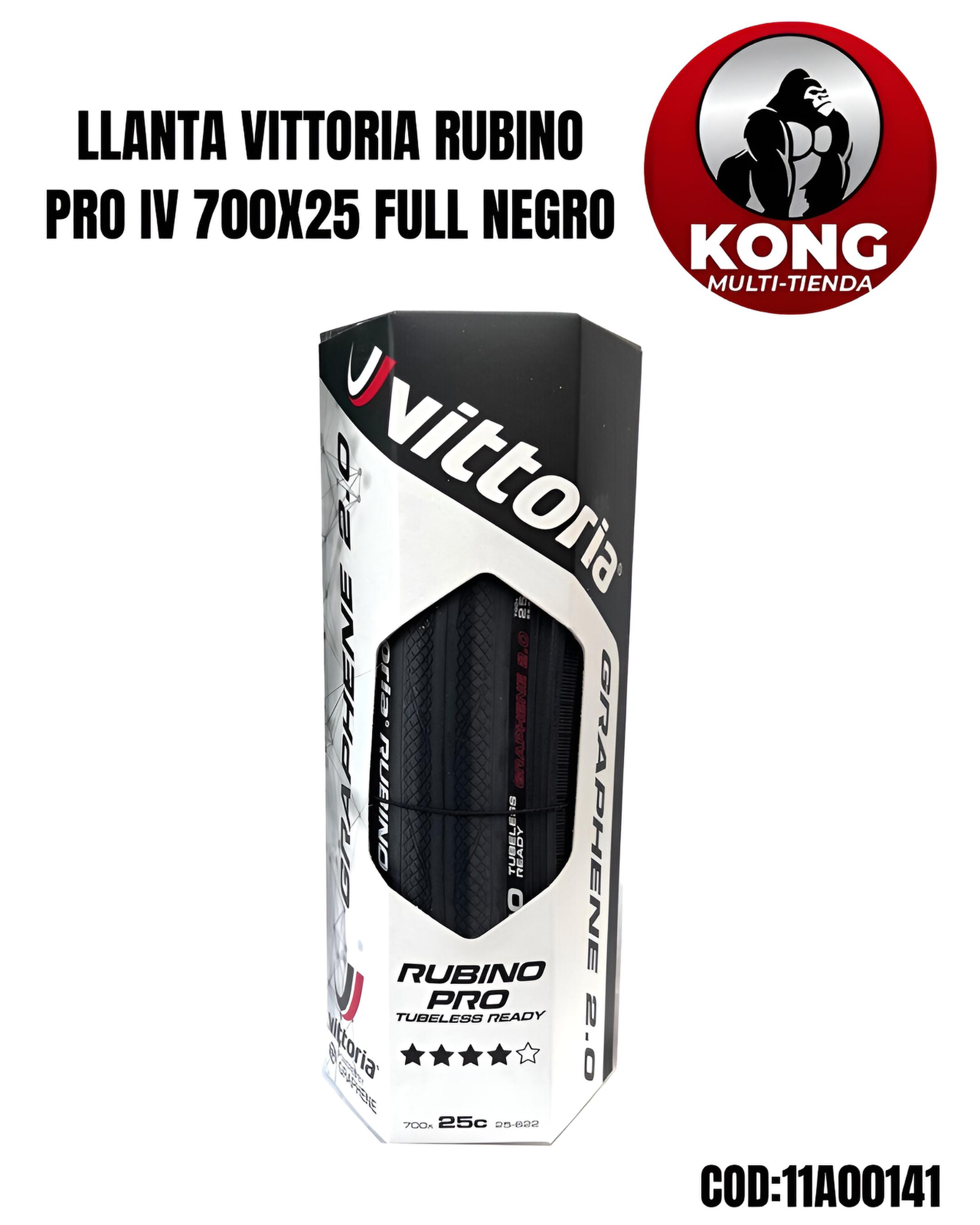 LLANTA VITTORIA RUBINO PRO IV 700X25 TLR NEGRO G2.0 - Imagen principal