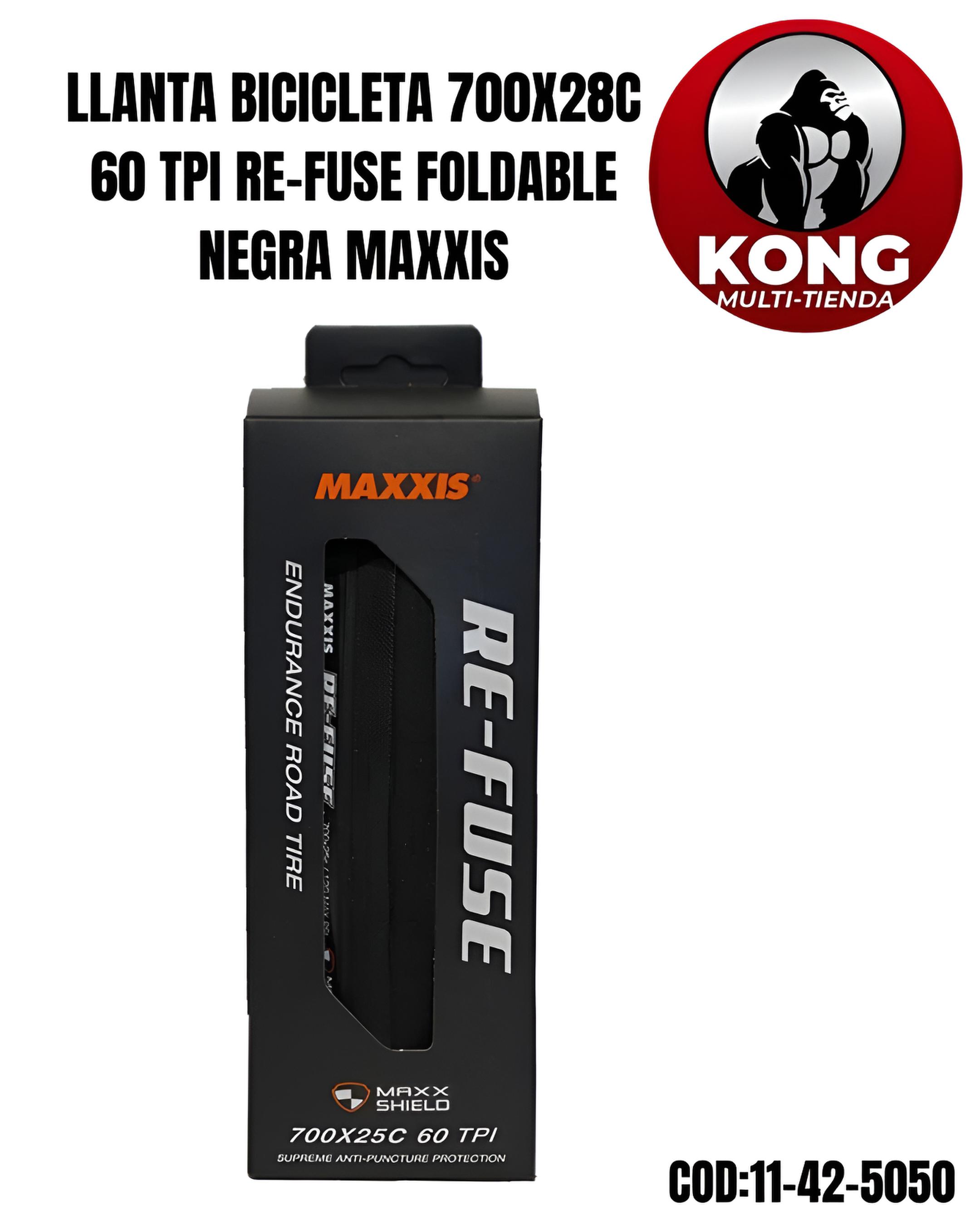 LL V BI 700X28 REFUSE FOLDABLE NEGRA 60TPI MAXXSHIELD M200 MAXXIS - Imagen principal