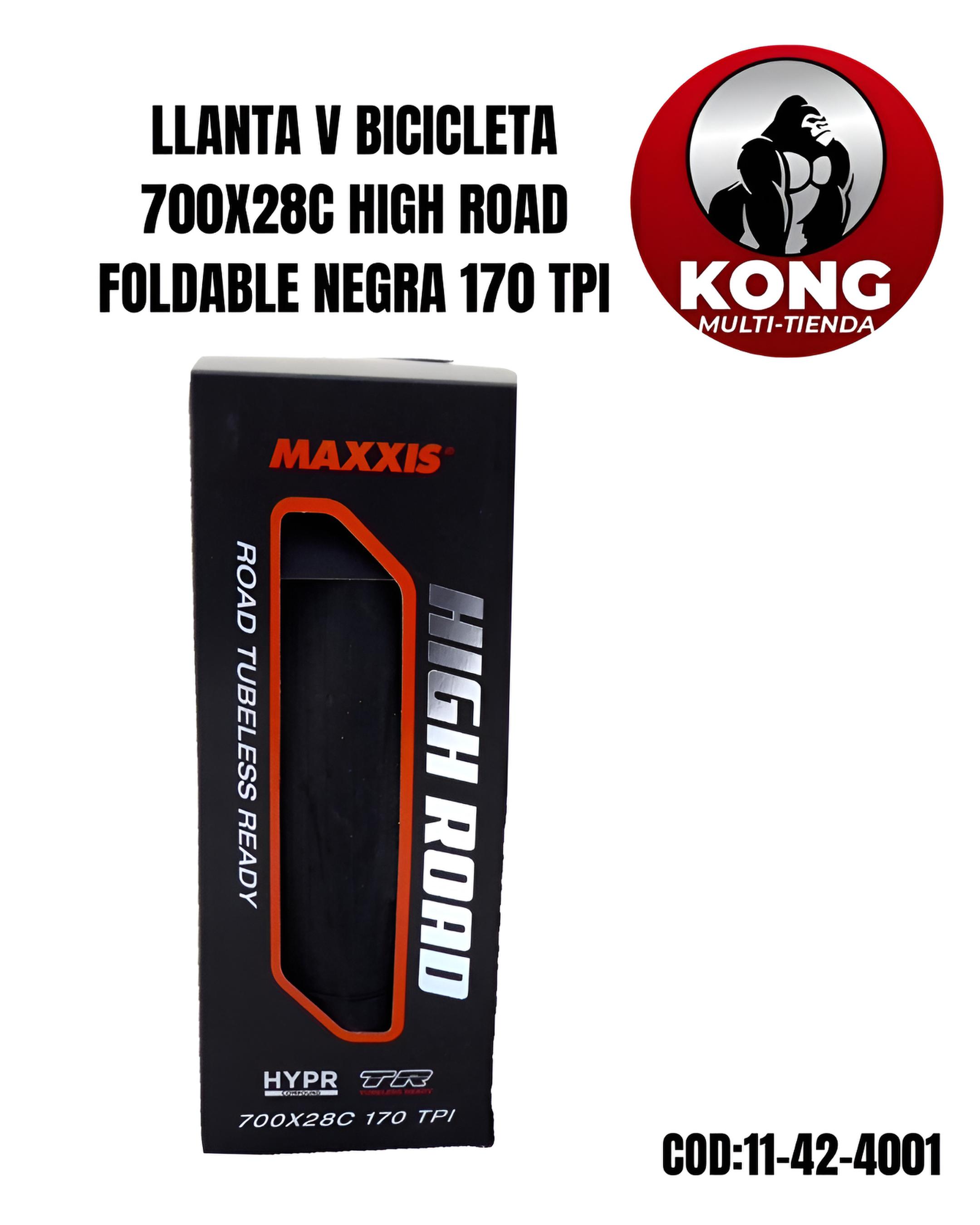 LL V BI 700X28 HIGH ROAD FOLDABLE NEGRA 170TPI HYPRK2ONE70TR M228RU - Imagen principal