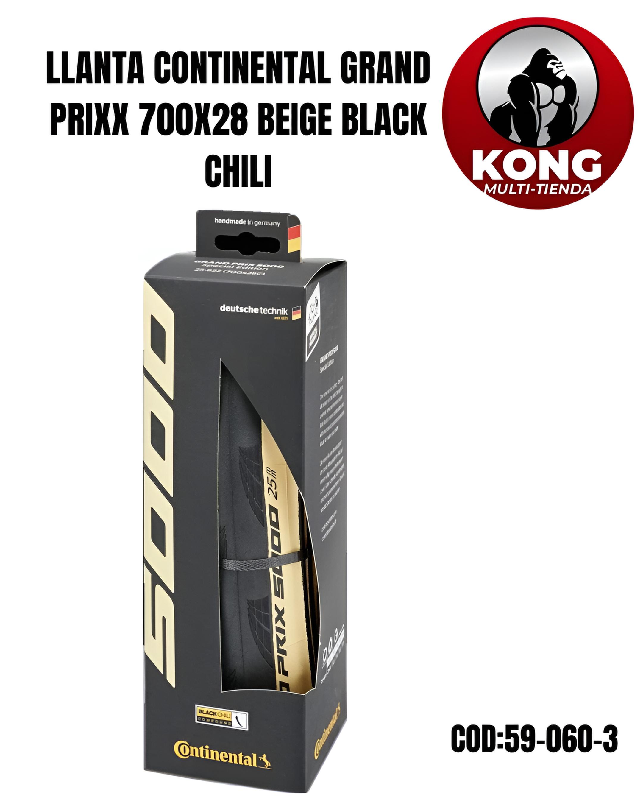 LLANTA CONTINENTAL 700X28 GRAND PRIX 5000 BEIGER BLCK CHILI - Imagen principal
