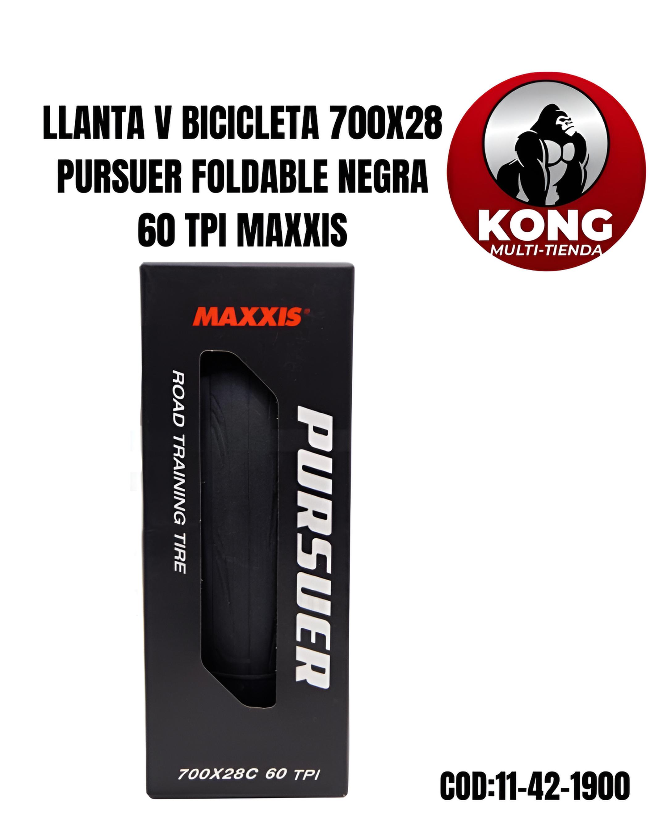 LL V BI 700X28 PURSUER FOLDABLE NEGRA 60TPI M225P MAXXIS - Imagen principal