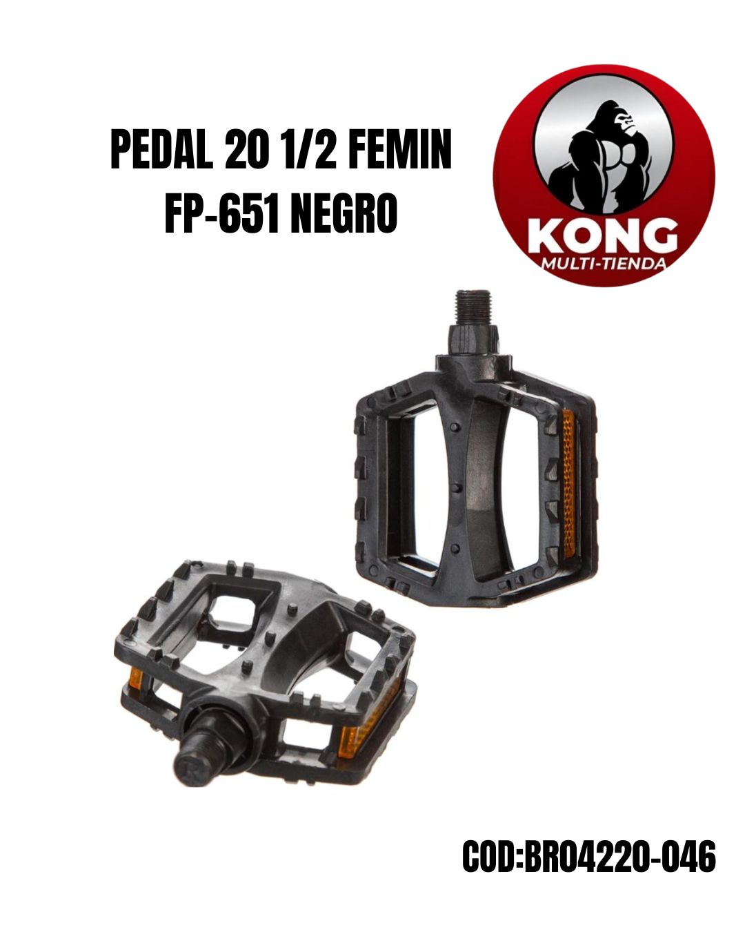 PEDAL 20 12 FEMIN FP-651 NEGRO - Imagen principal