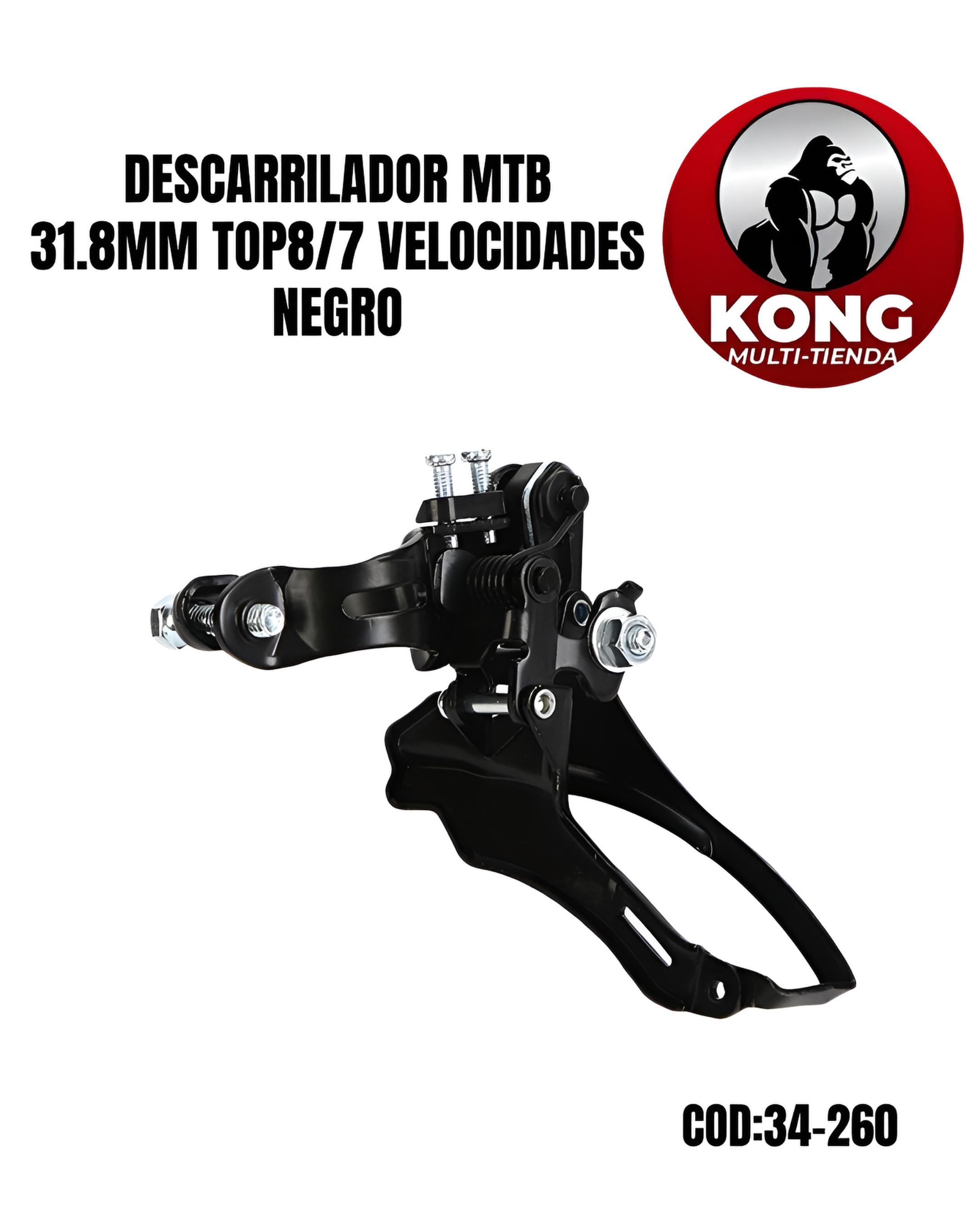 DESCARRILADOR MTB 31.8MM TOP87 VEL. NEGRO - Imagen principal