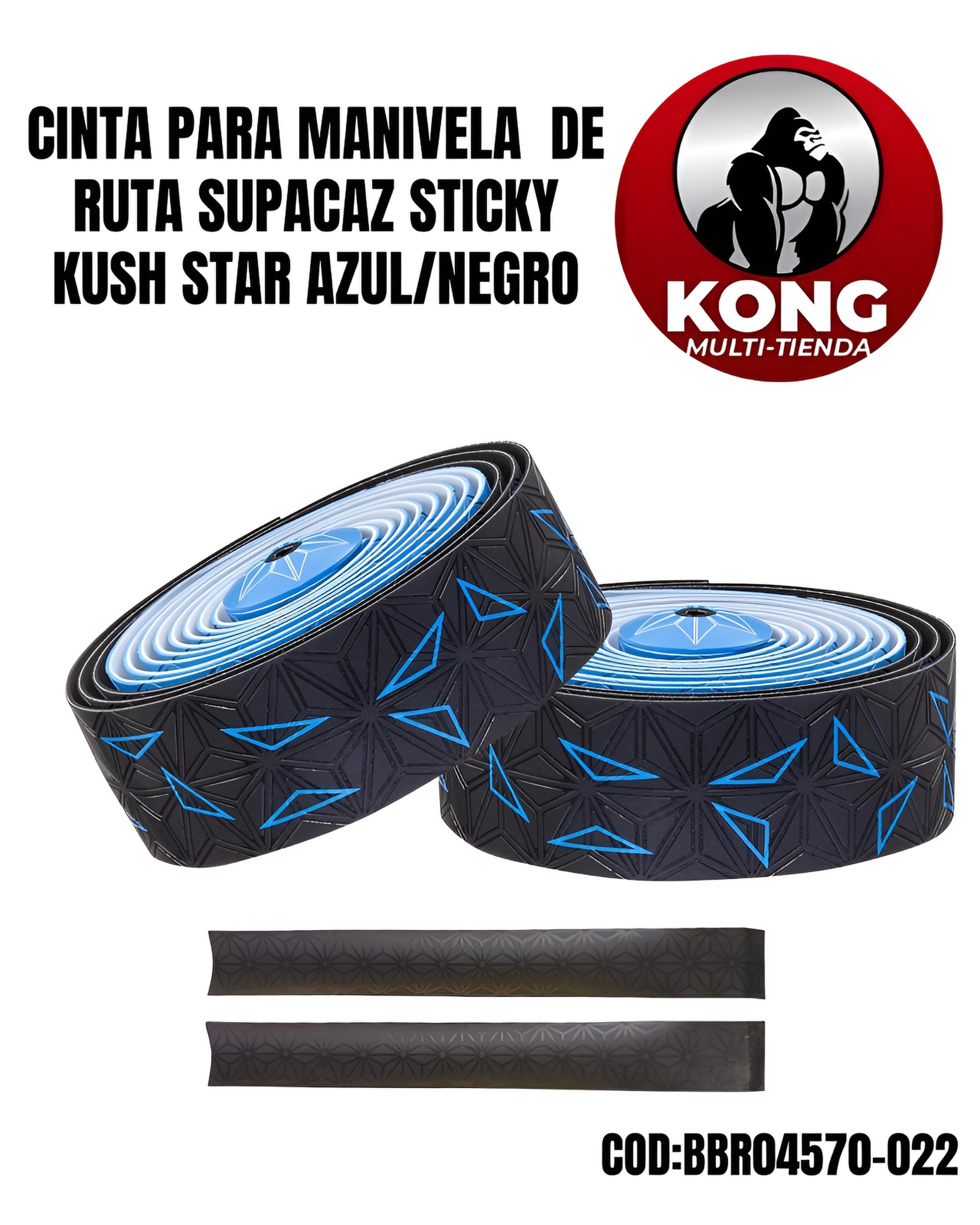 CINTA PMANIVELA DE RUTA SUPACAZ SUPER STICKY KUSH STAR AZULNEGRO CTAPONES ANO AZUL - Imagen principal