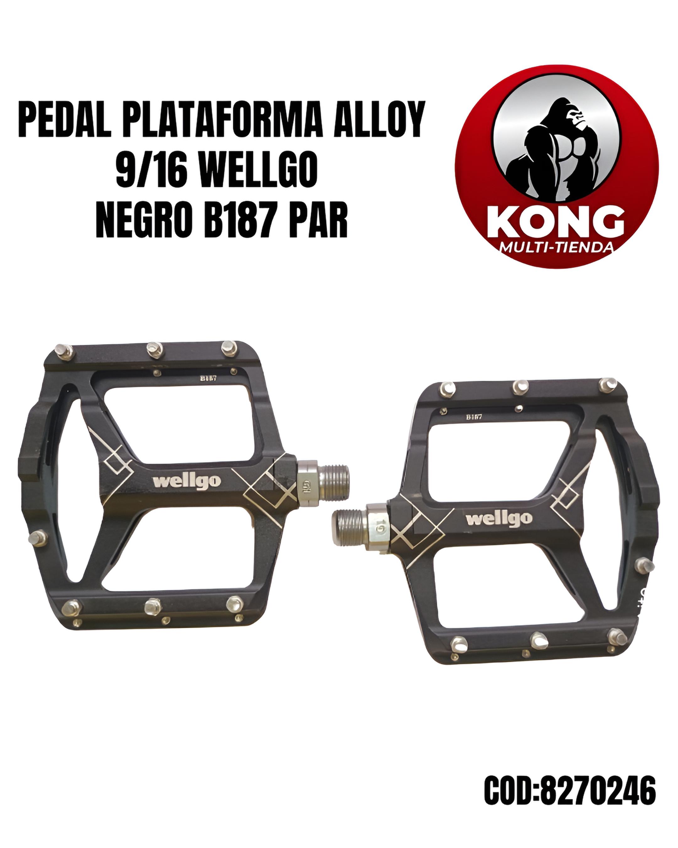 PAR PEDAL PLATAF .ALLOY 916 WELLGO NEGRO B187 - Imagen principal