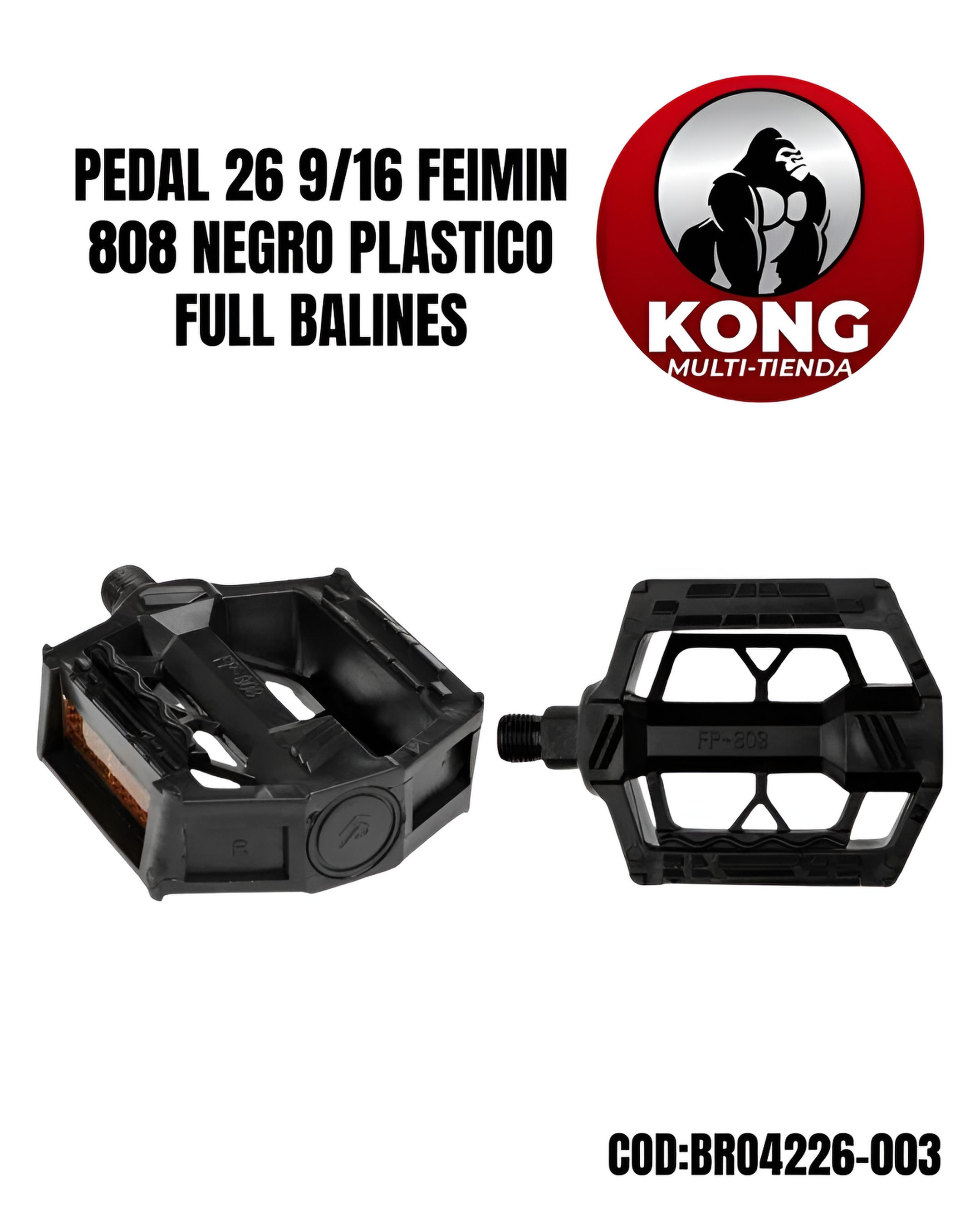 PEDAL 26 916 FEIMIN 808 NEGRO PLASTICO FULL BALINES - Imagen principal