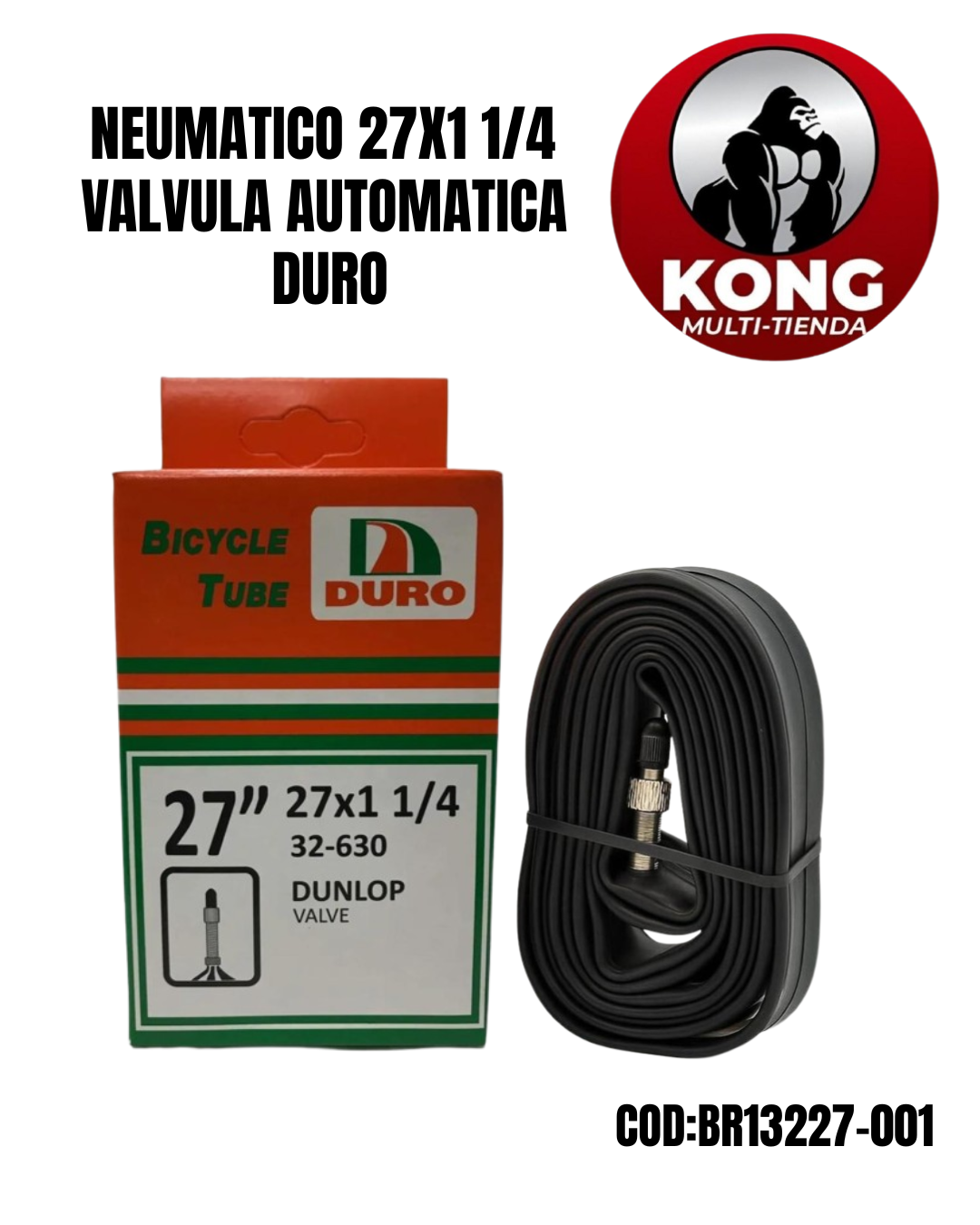 NEUMATICO 27X1 14 DURO VALVULA AUTOMATICA EN CAJA, TH - Imagen principal
