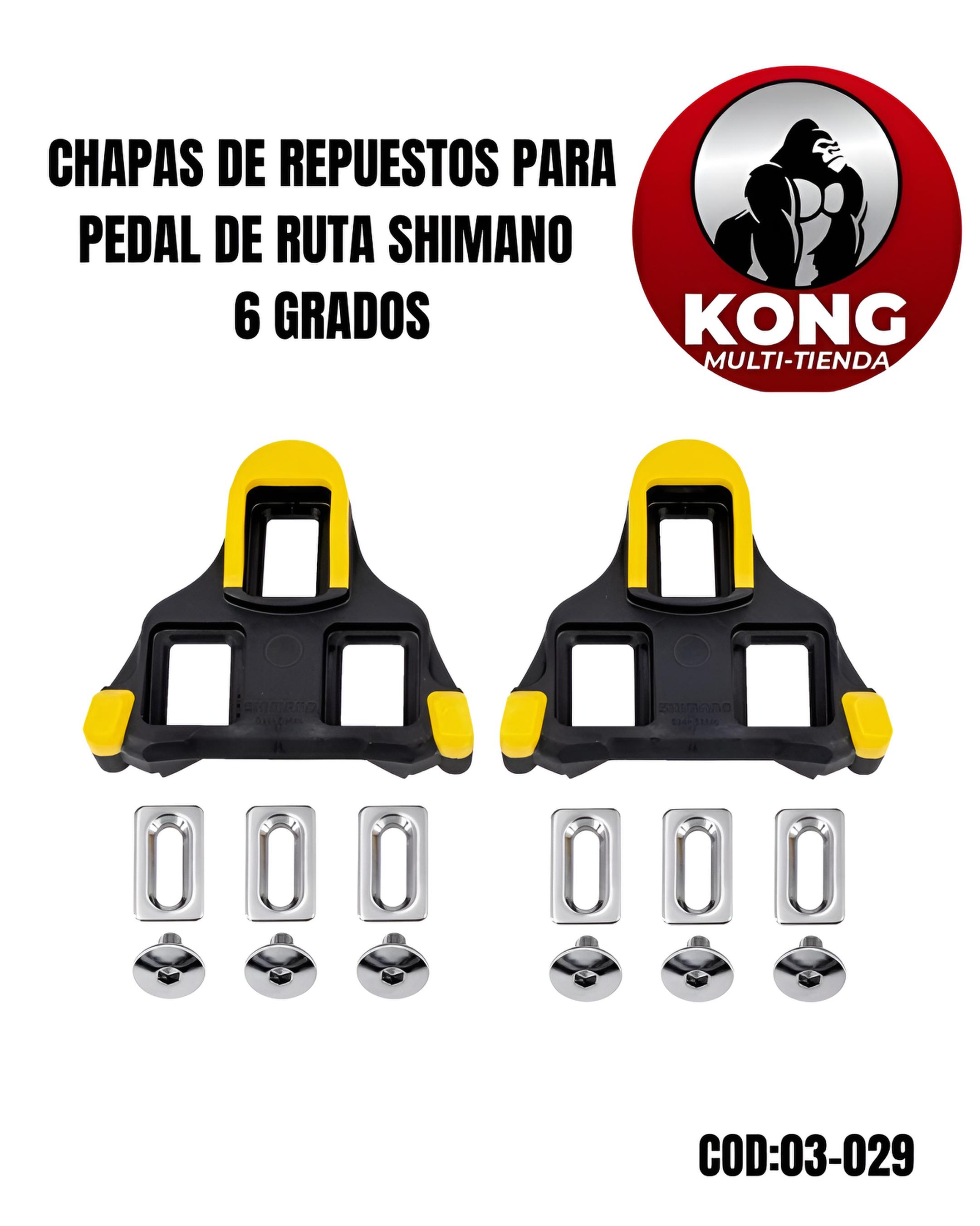 CHAPAS RUTA PEDAL AMARILLA FLOTA 6 SHIMANO - Imagen principal