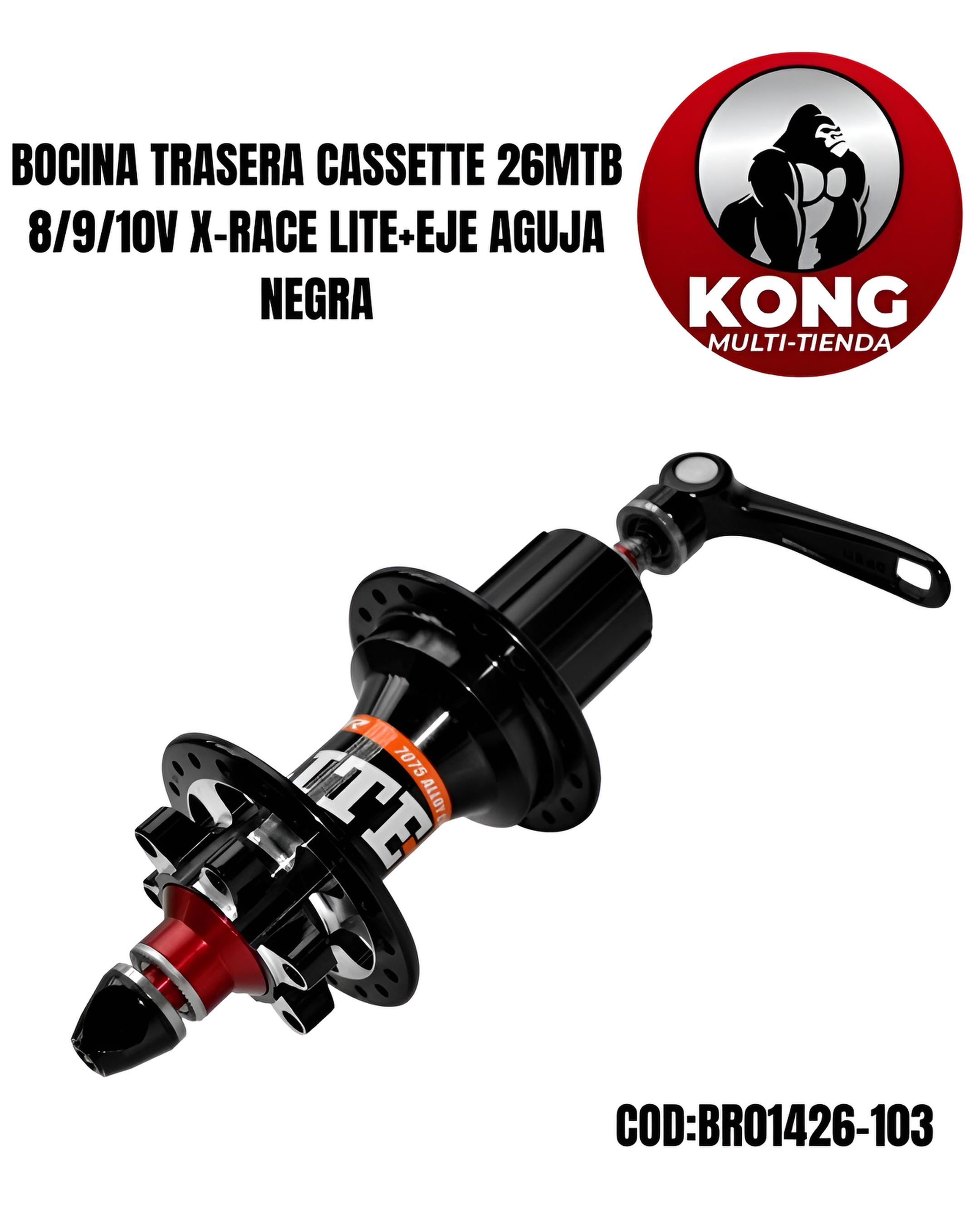 BOCINA TRAS CASSETTE 32H 26 MTB 891011 VEL X-RACE LITE+EJE AGUJA NEGRA (BF) - Imagen principal