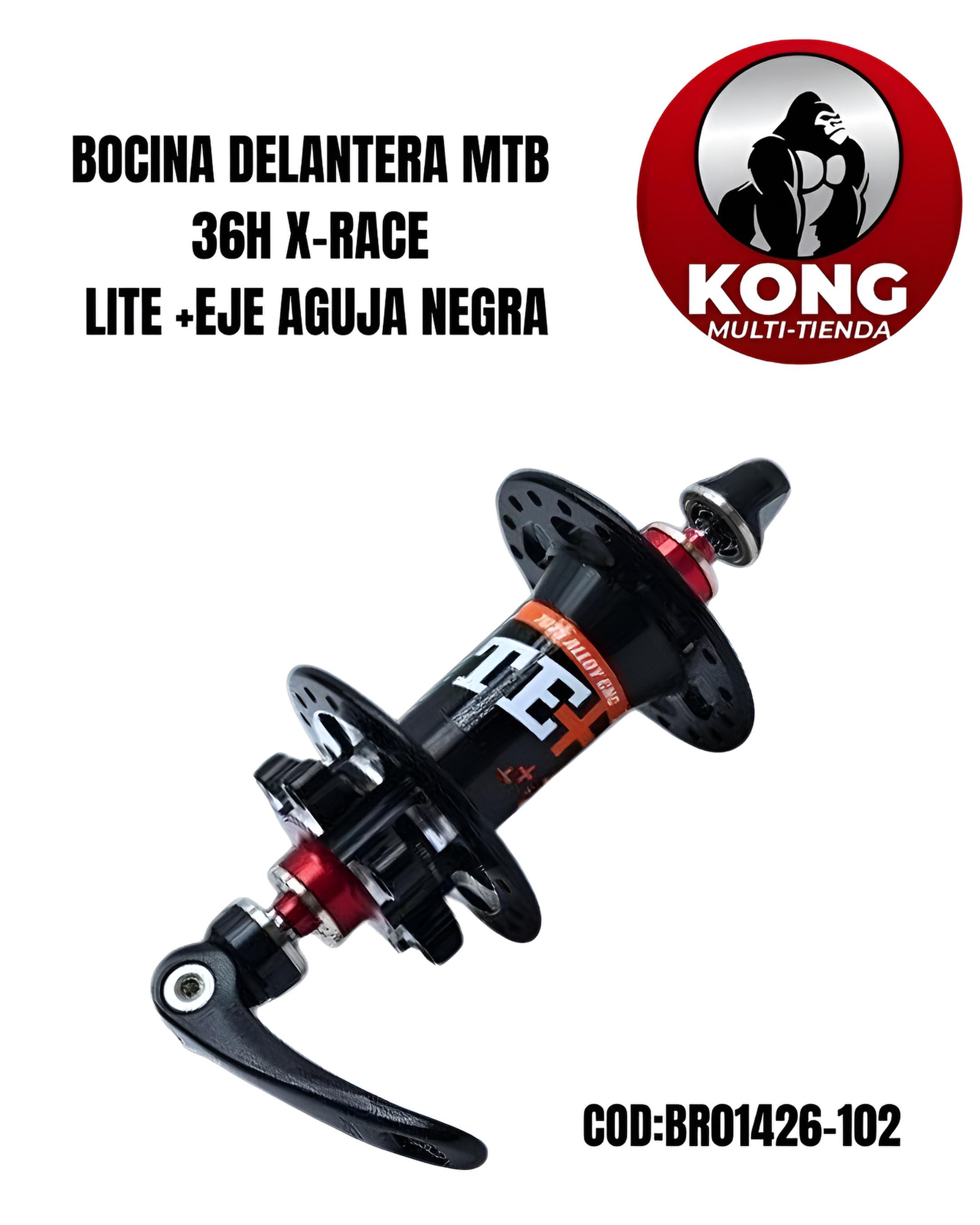 BOCINA DEL MTB 36H X-RACE LITE +EJE AGUJA NEGRA - Imagen principal