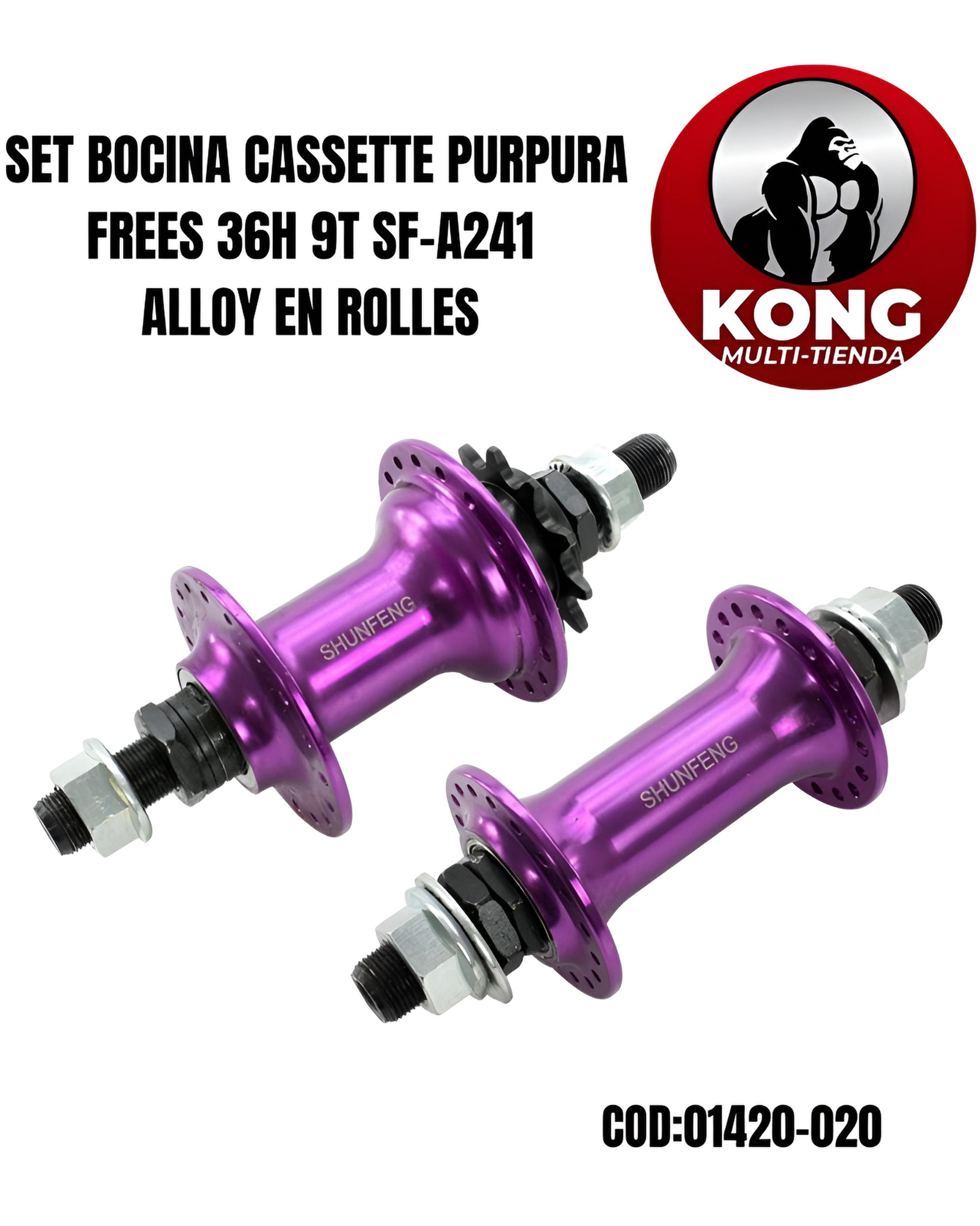 SET BOCINAS CASSETTE FREES 36H 9T SF-A241 PURPURA ALLOY EN ROLLES EN CAJA (2 PCS) - Imagen principal