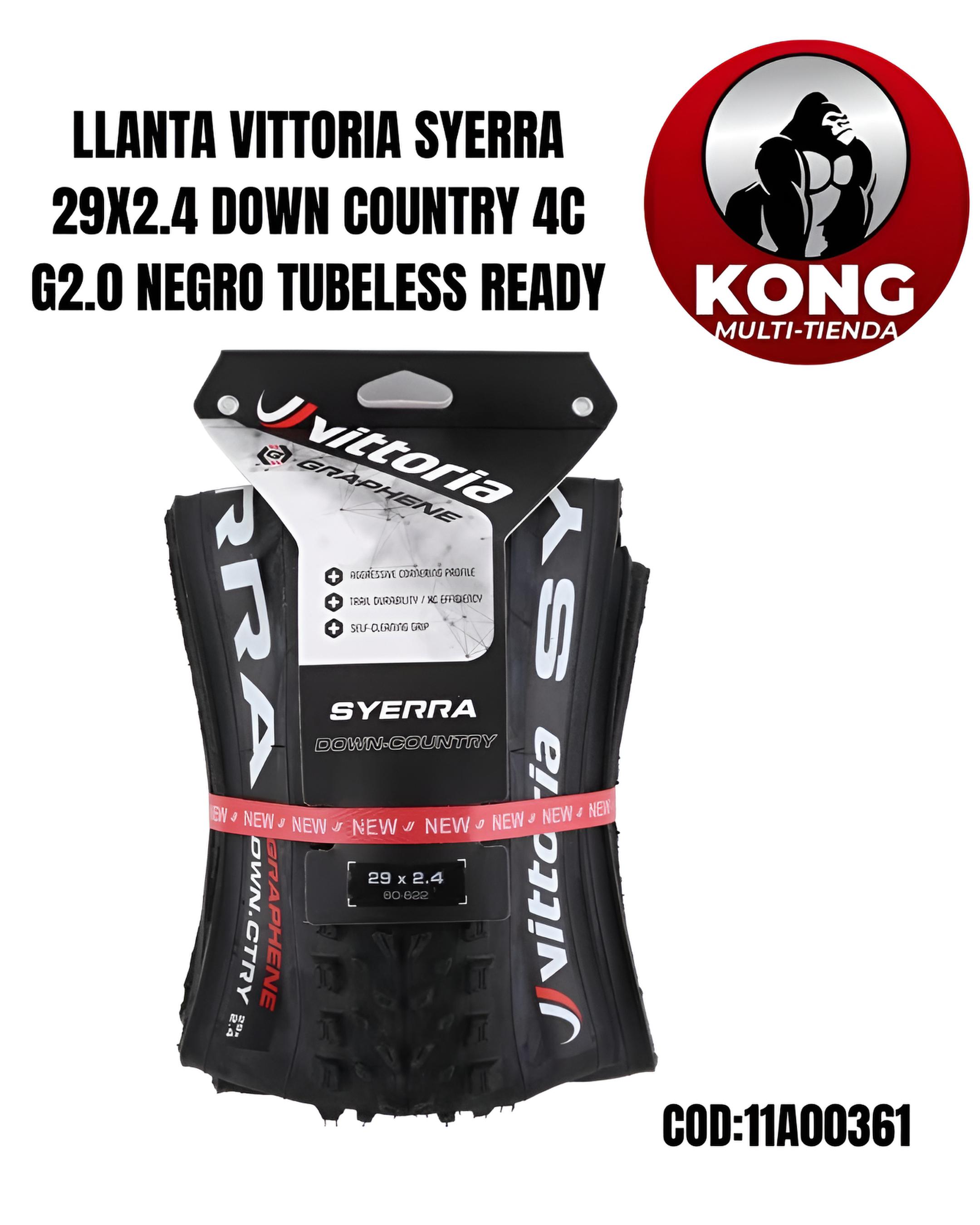 LLANTA VITTORIA SYERRA 29X2.4 DOWN COUNTRY 4C G2.0 NEGRO - Imagen principal