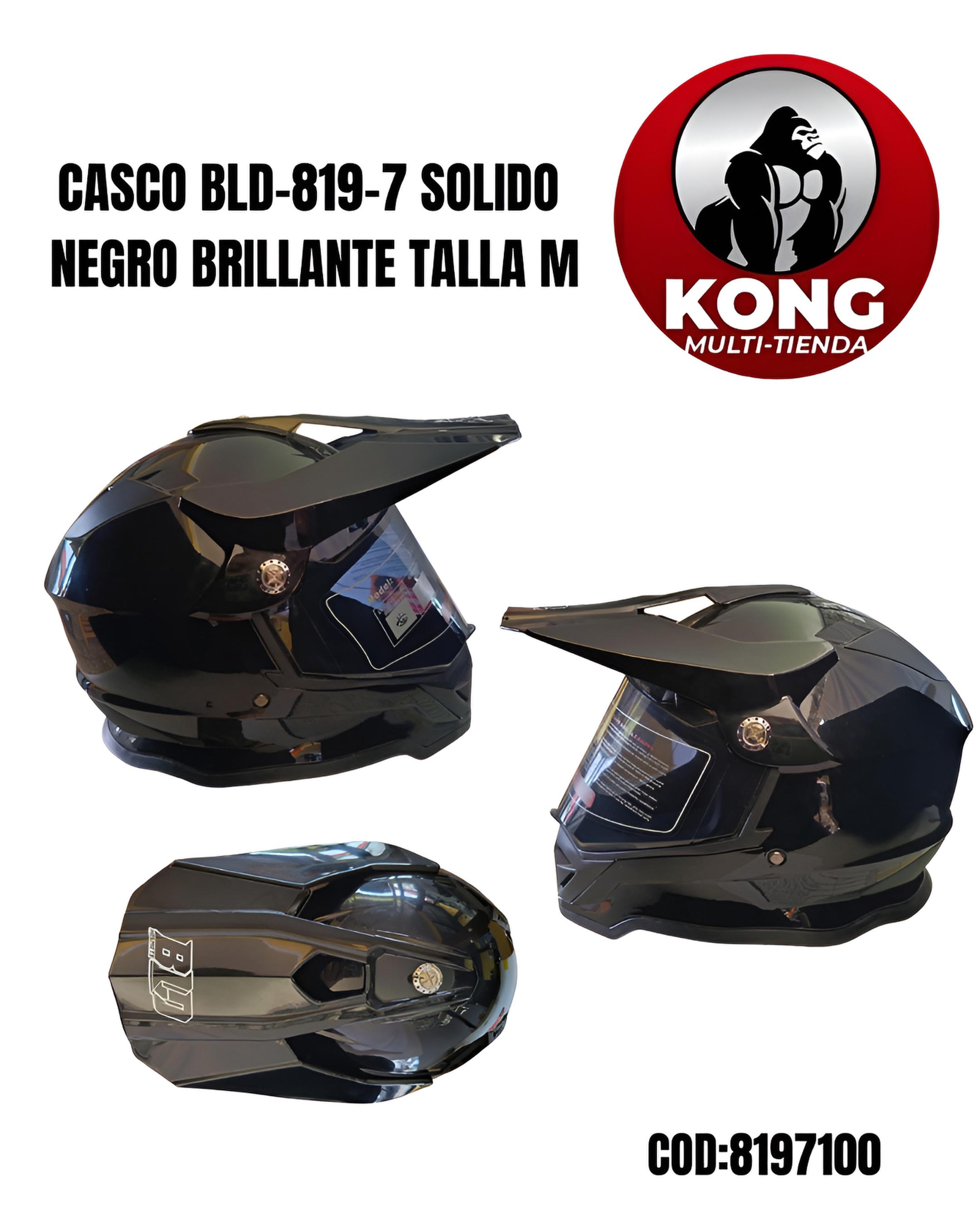 CASCO BLD-819-7 SOLIDO NEGRO BRILLANTE M - Imagen principal