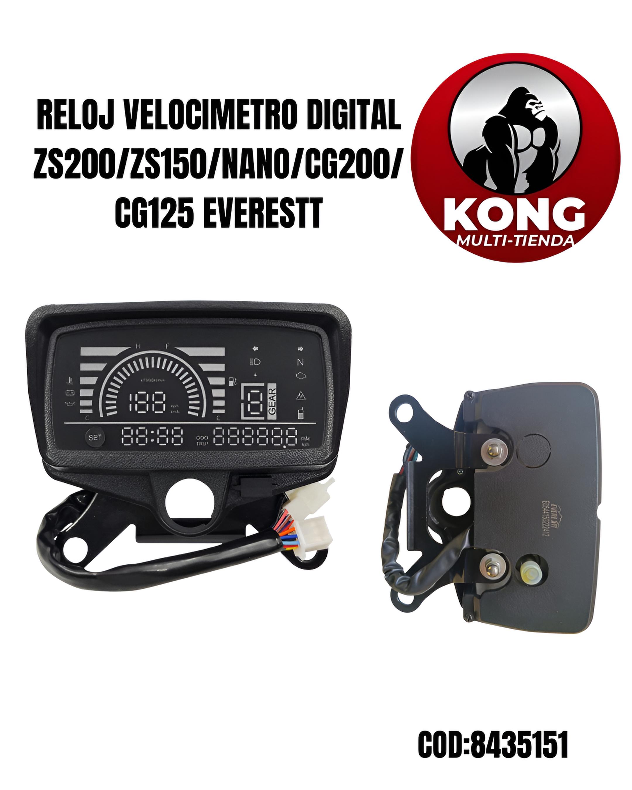 RELOJ VELOCIMETRO DIGITAL ZS200ZS150NANOCG200CG125 EVERESTT - Imagen principal