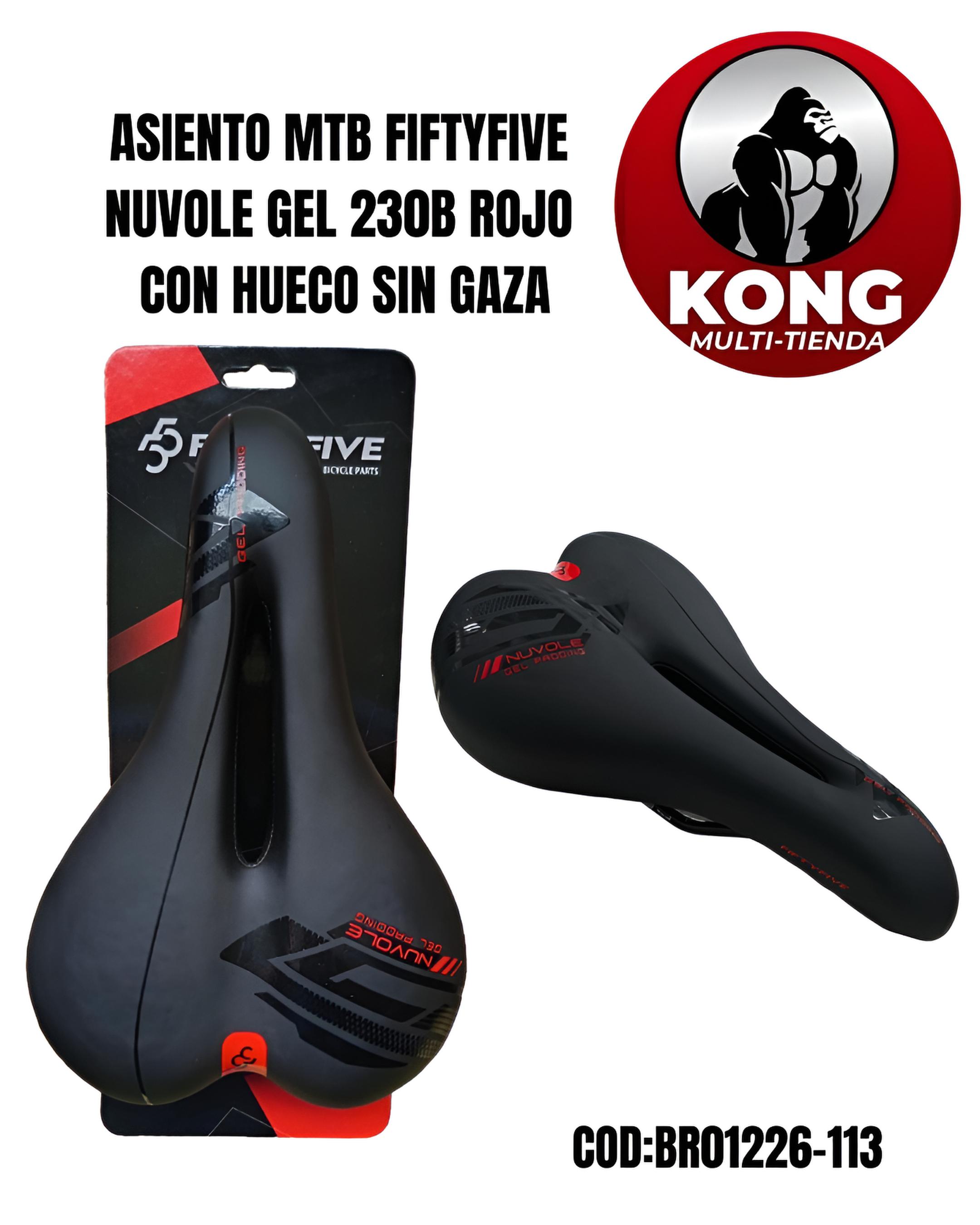 ASIENTO MTB FIFTYFIVE NUVOLE GEL 230B ROJO CHUECO SGAZA - Imagen principal