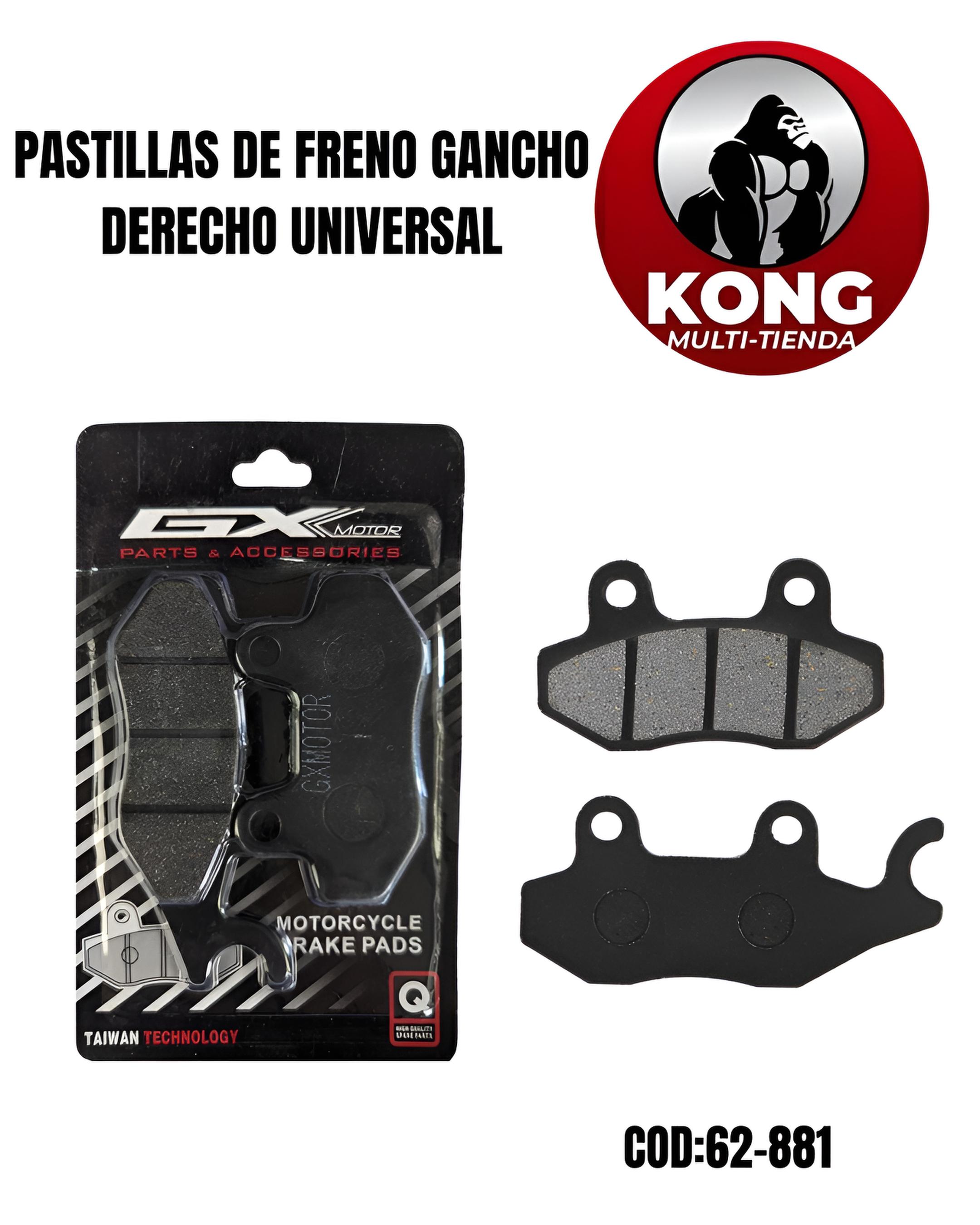 PASTILLAS DE FRENO GANCHO DERECHO UNIVERSAL - Imagen principal