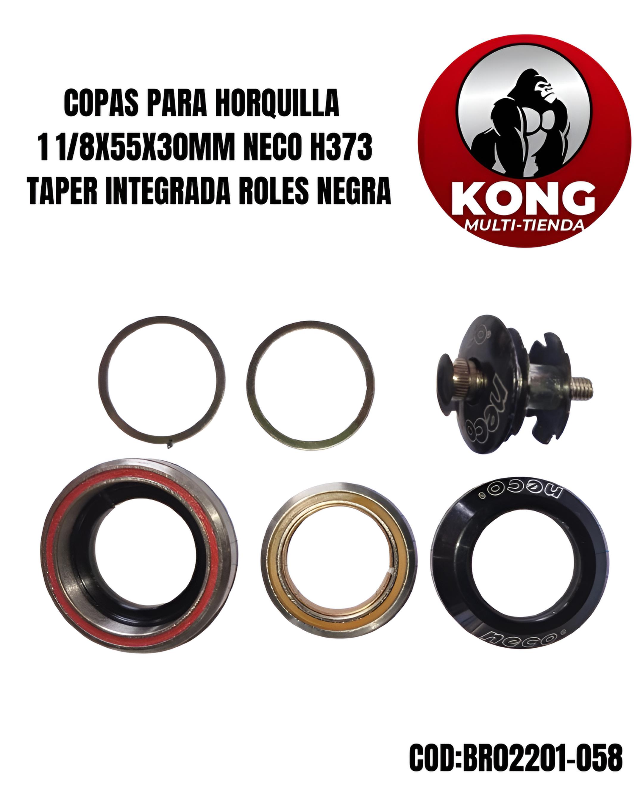 COPAS HORQUILLA 1 18X55X30MM NECO H373 TAPER INTEGRAGA ROLES NEGRA - Imagen principal