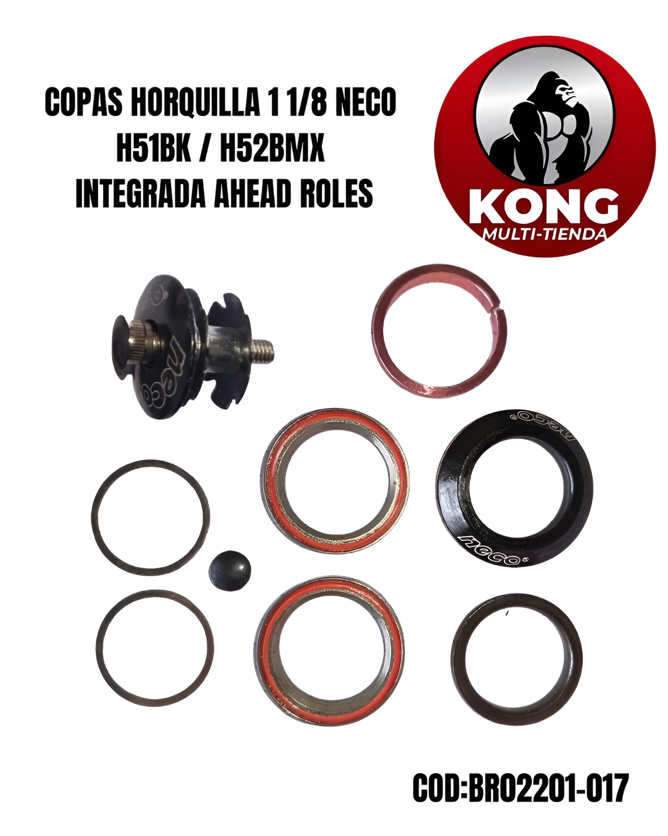 COPAS HORQUILLA 1 18 NECO H51BK  H52BMX INTEGRADA AHEAD ROLES - Imagen principal