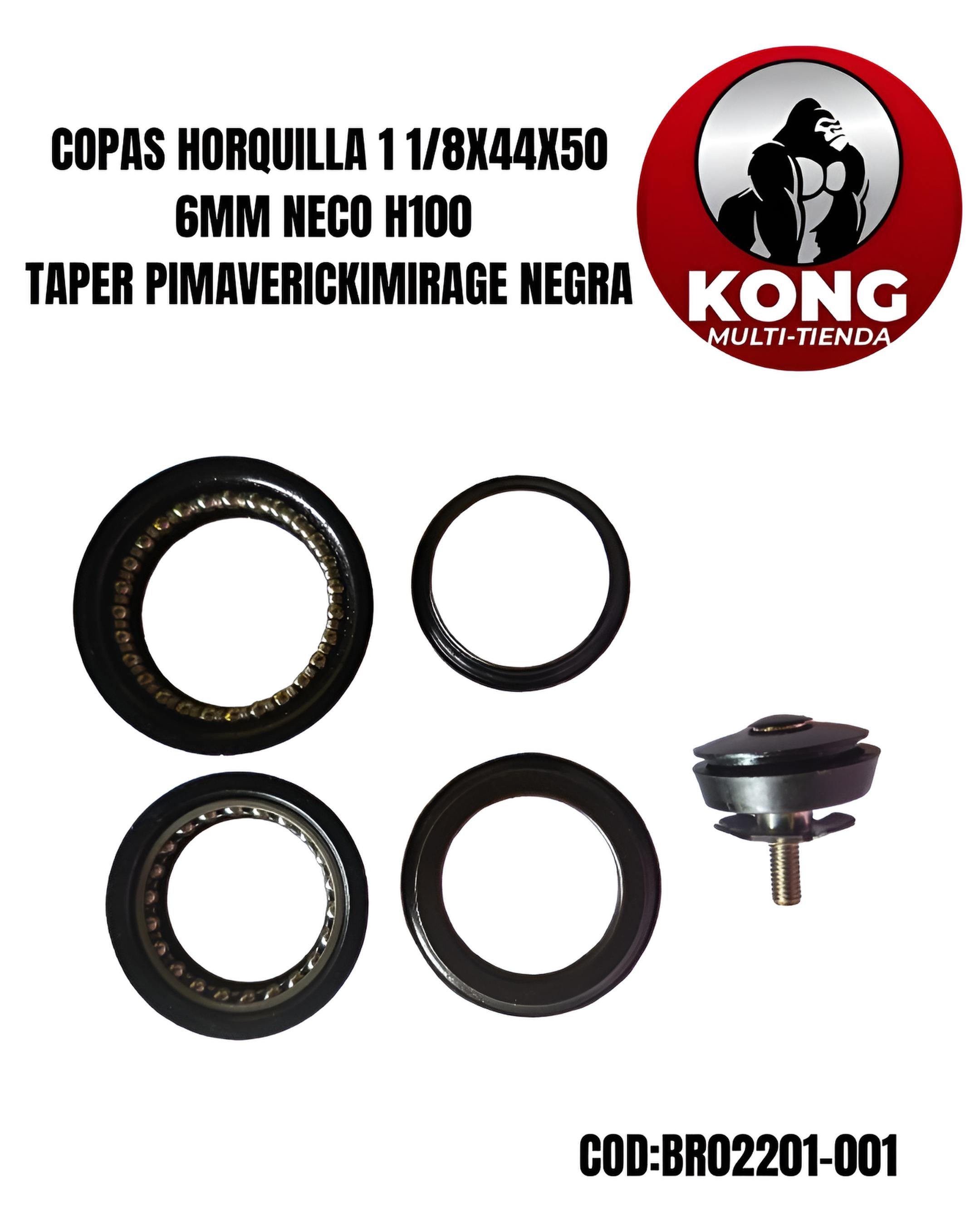 COPAS HORQUILLA 1 18X44X50.6MM NECO H100 TAPER PIMAVERICKIMIRAGE NEGRA - Imagen principal