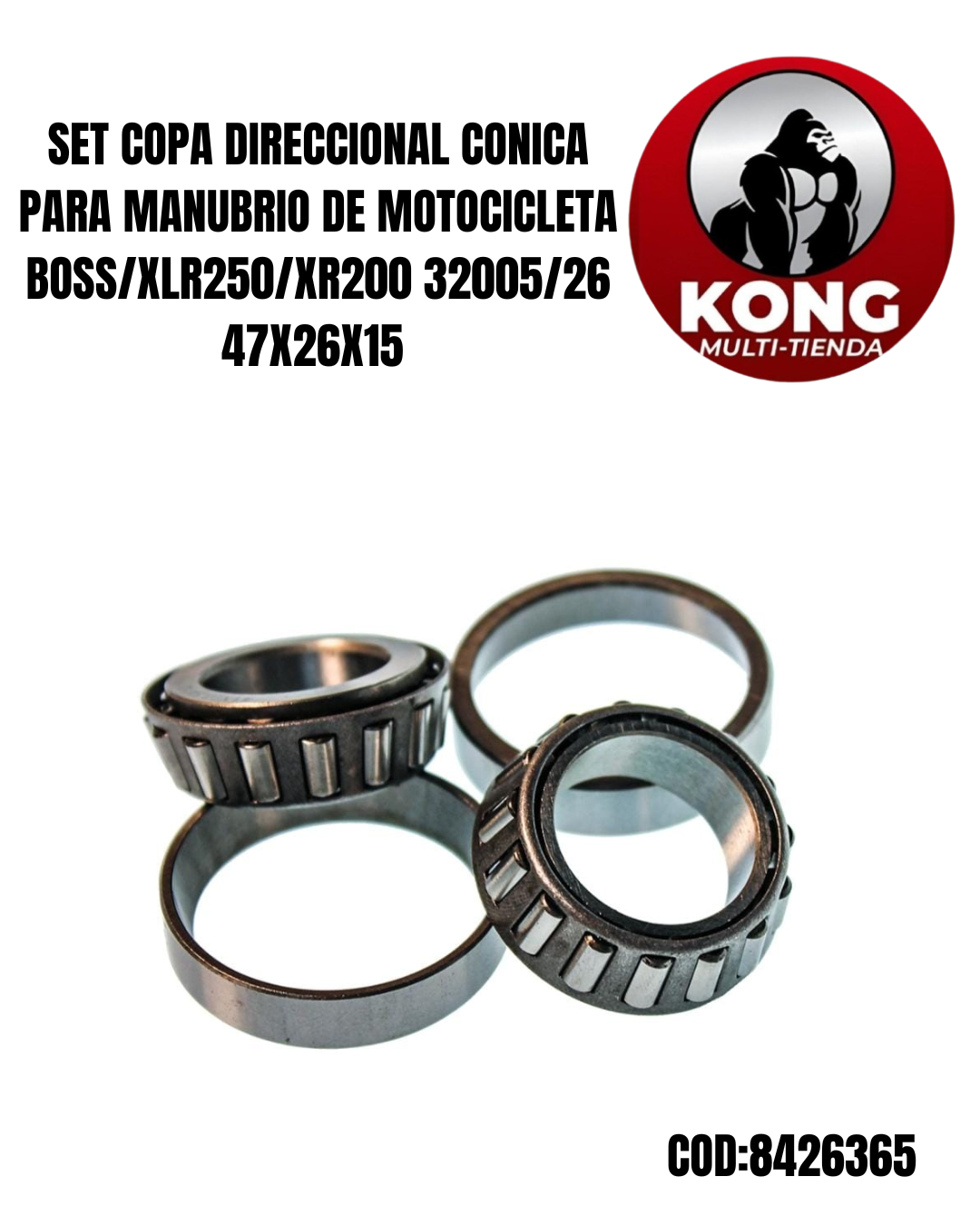 SET COPA DIRECC. CONICA BOSSXLR250XR200 3200526 VINI - Imagen principal