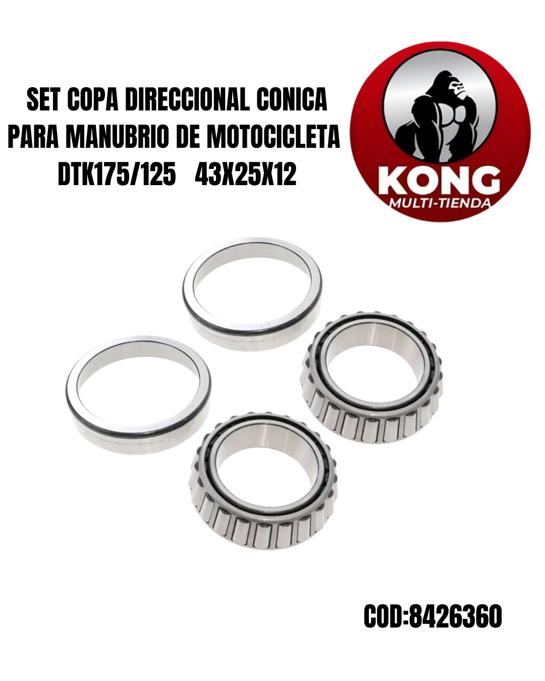 SET COPA DIRECC. CONICA DTK175125 VINI - Imagen principal