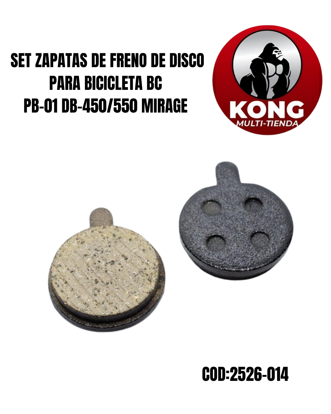 ZAPATAS FRENO DISCO BC PB-01 DB-450550 MIRAGE (SET=2UND) - Imagen principal
