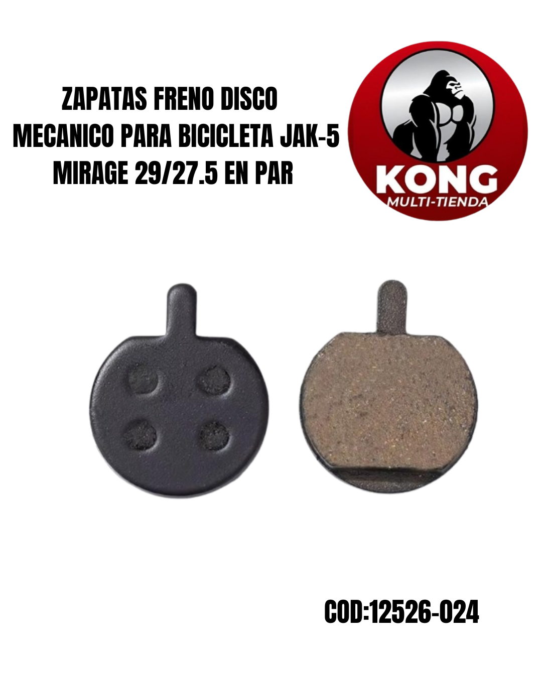 ZAPATAS FRENO DISCO MECANICO JAK-5 MIRAGE 2927.5 EN PAR (SET=2UND) - Imagen principal