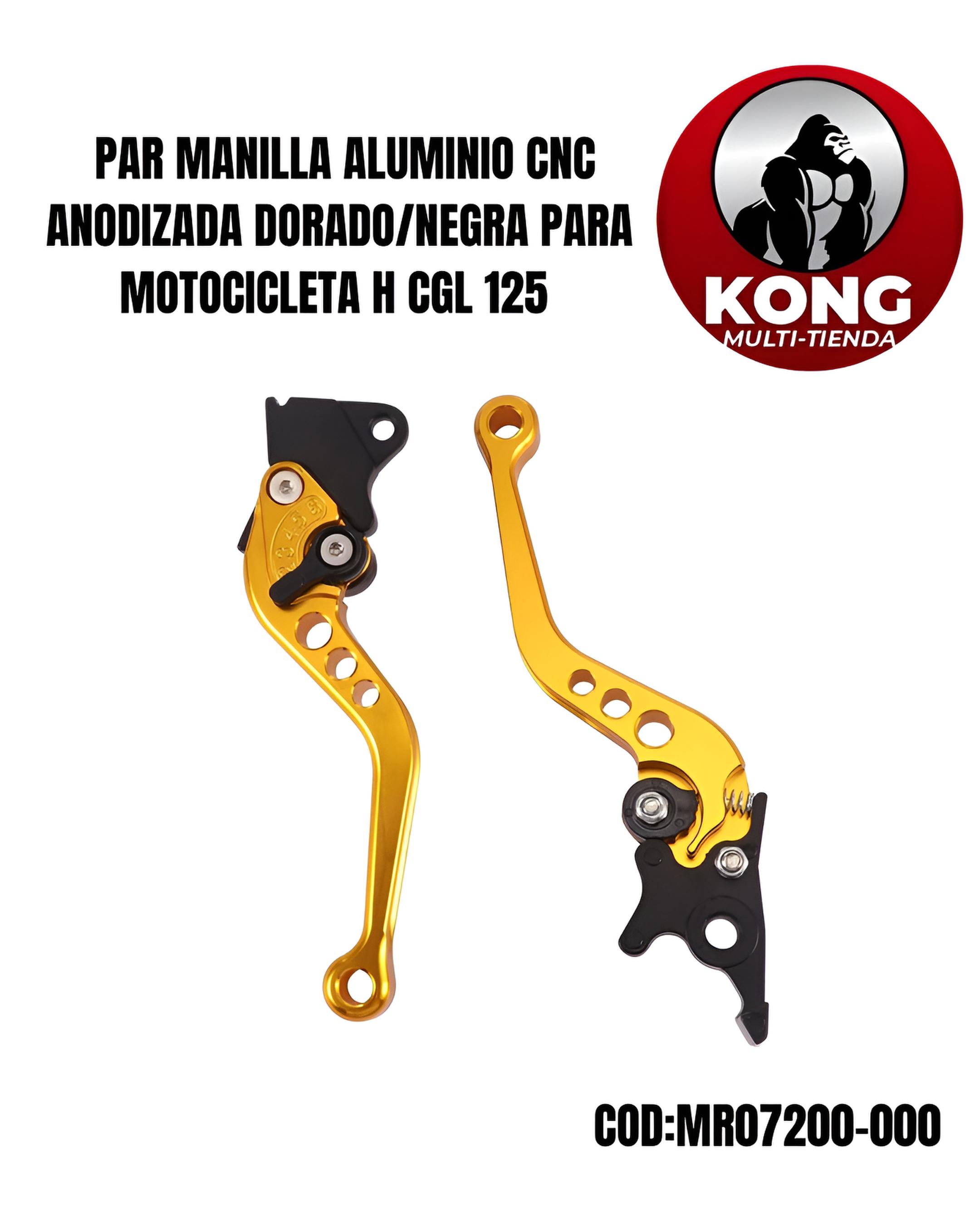 MANILLA EN PAR ALUMINIO CNC ANODIZADA DORADONEGRA H CGL (PR)(D) - Imagen principal